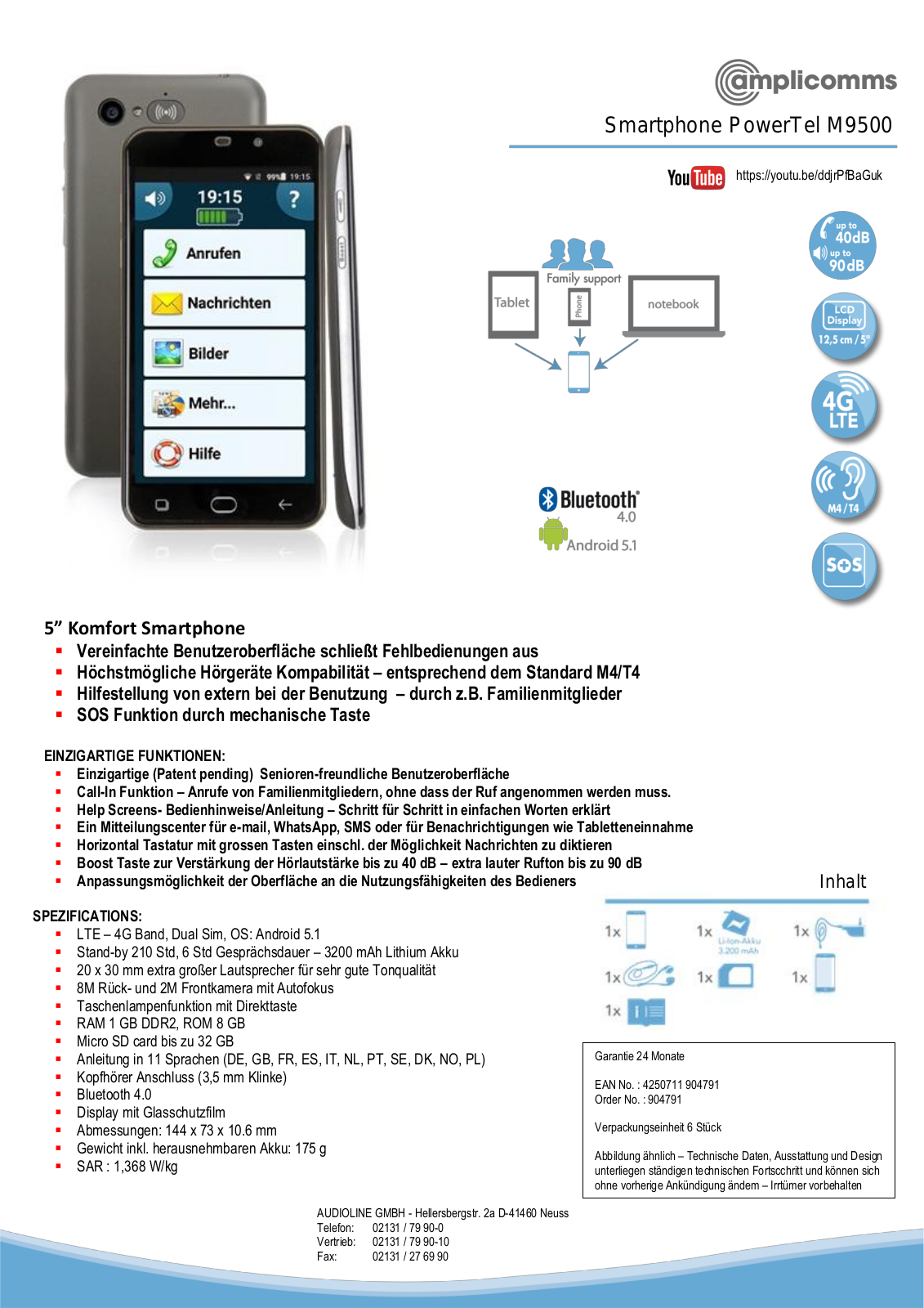 Amplicomms PowerTel M9500 User Manual