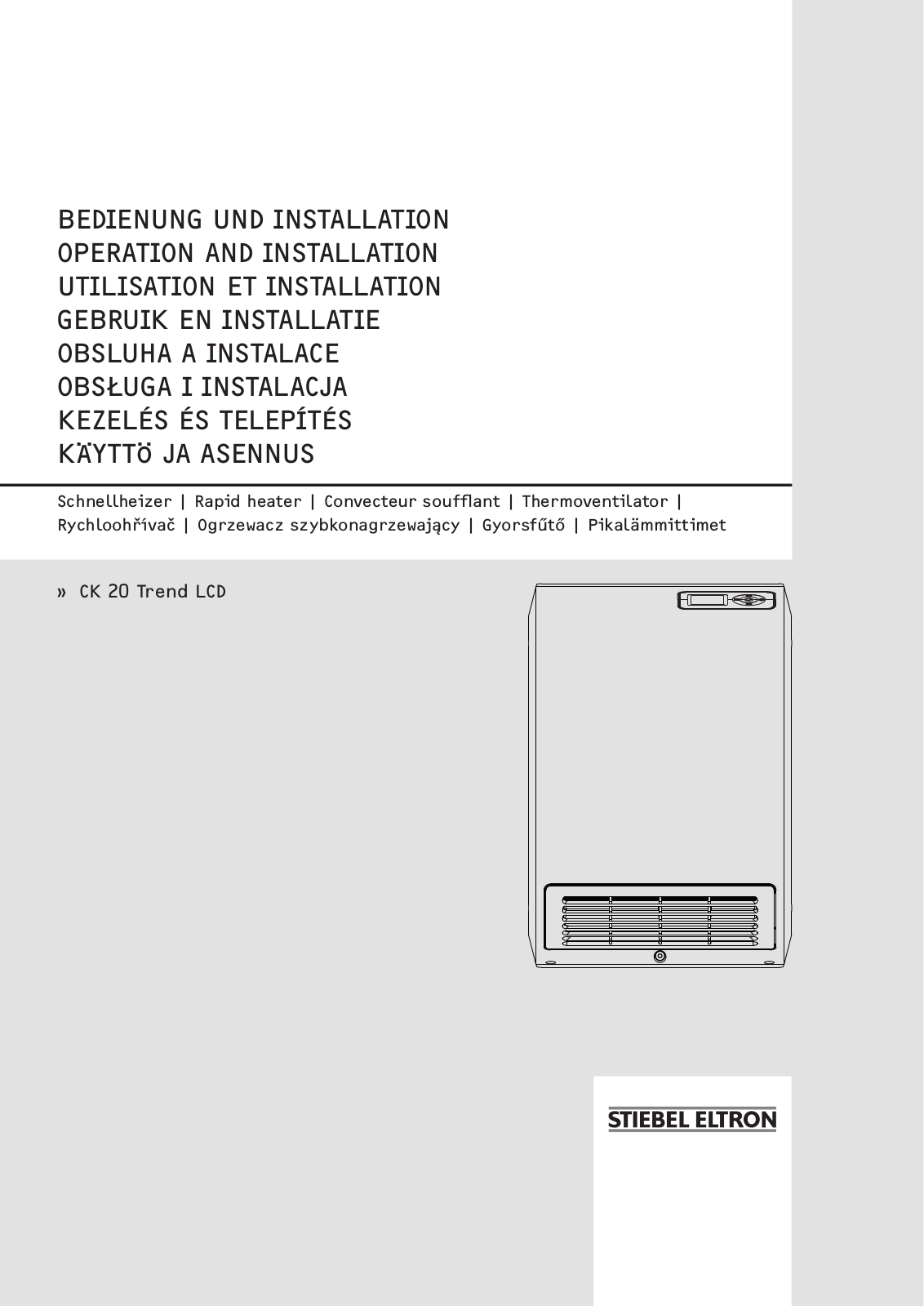 Stiebel Eltron CK 20 TREND LCD User Manual