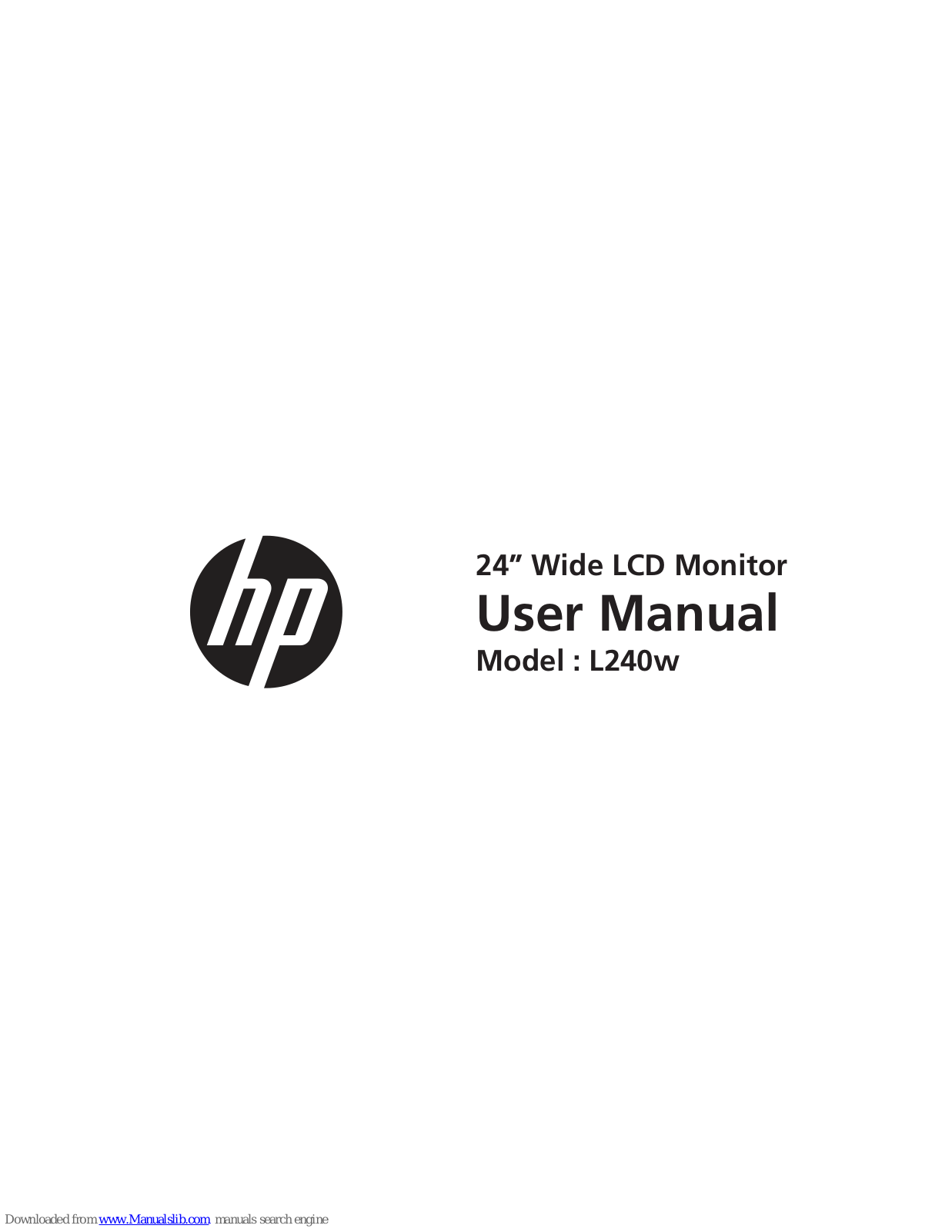 HP L240w User Manual