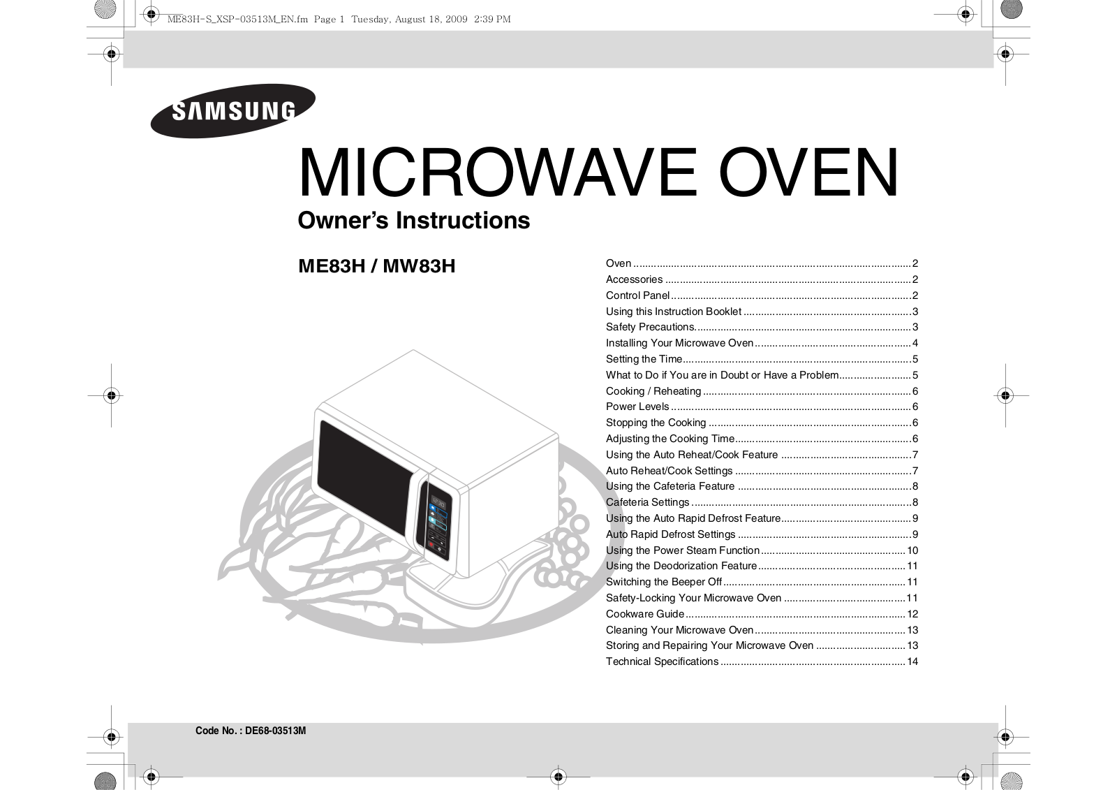 Samsung ME83H-S User Manual