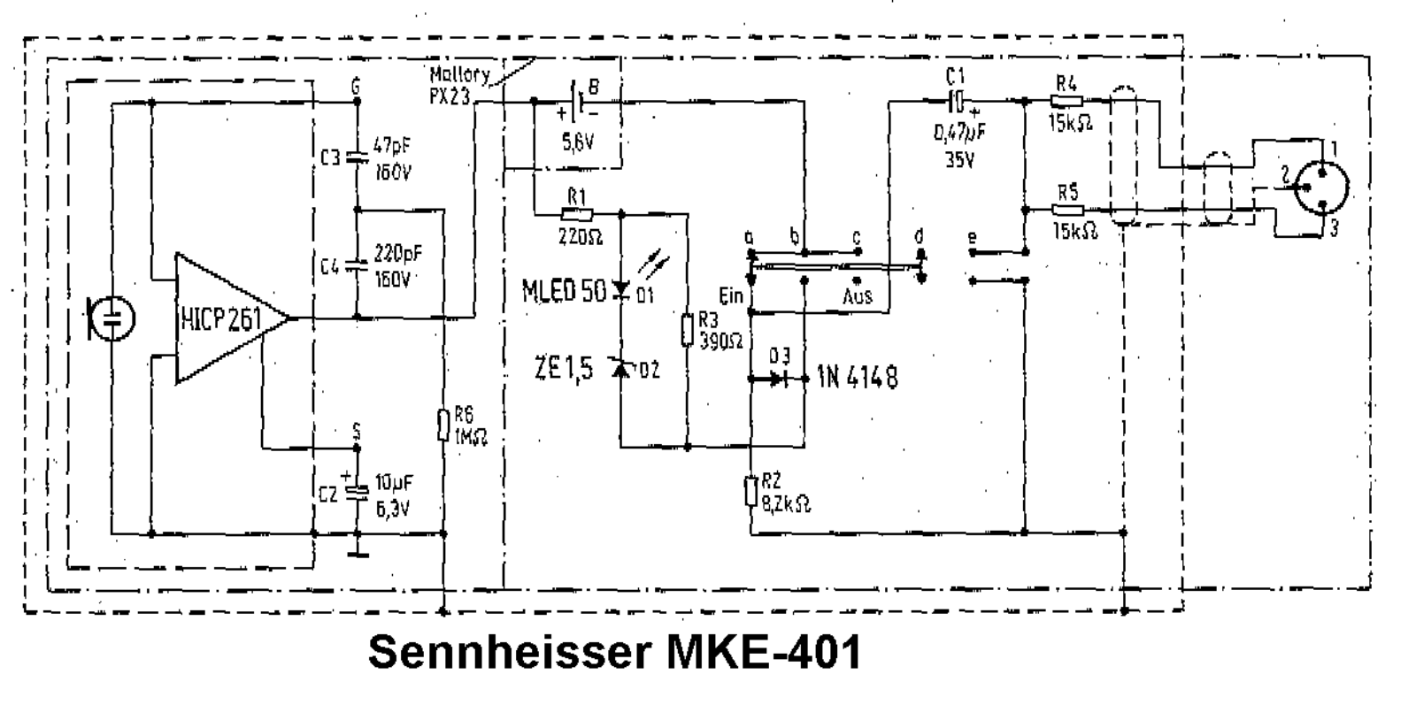 Sennheiser mke 401 schematic