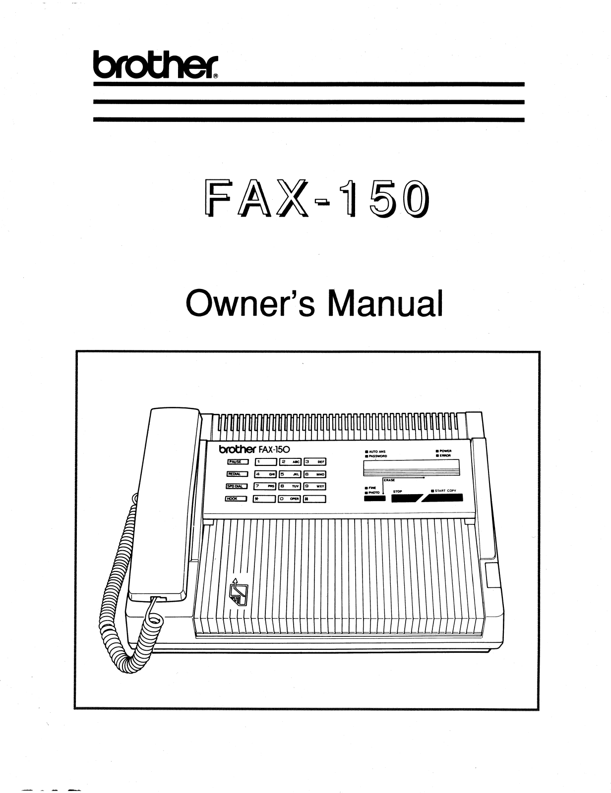 Brother 150 User Manual