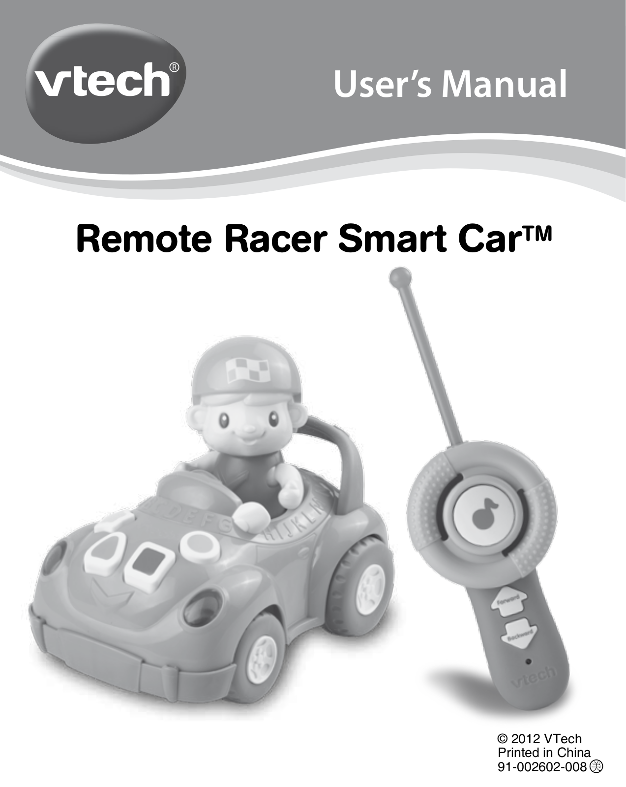 VTech Remote Racer Smart Car Owner's Manual