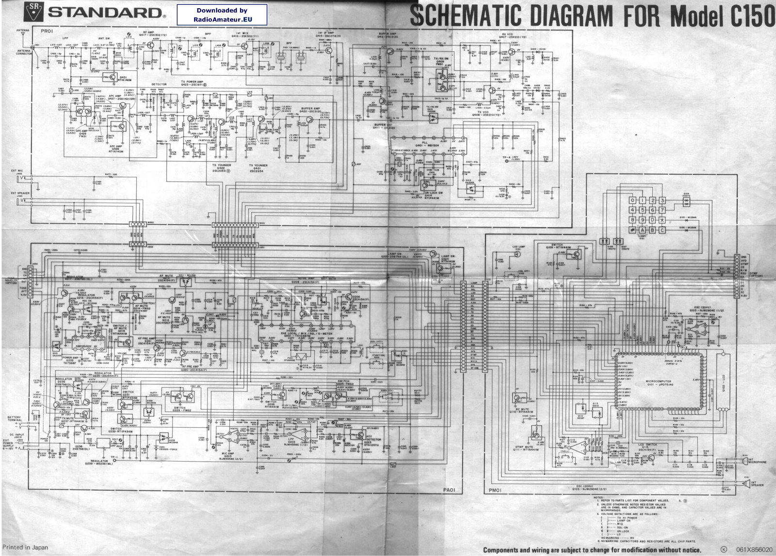 Yaesu С150 Schematic