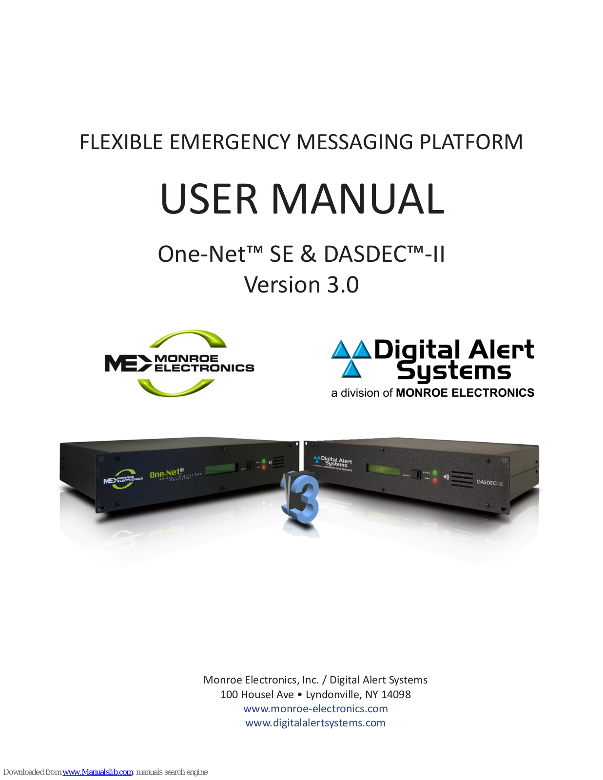 Monroe Electronics One-Net SE, R189SE, DASDEC-II User Manual