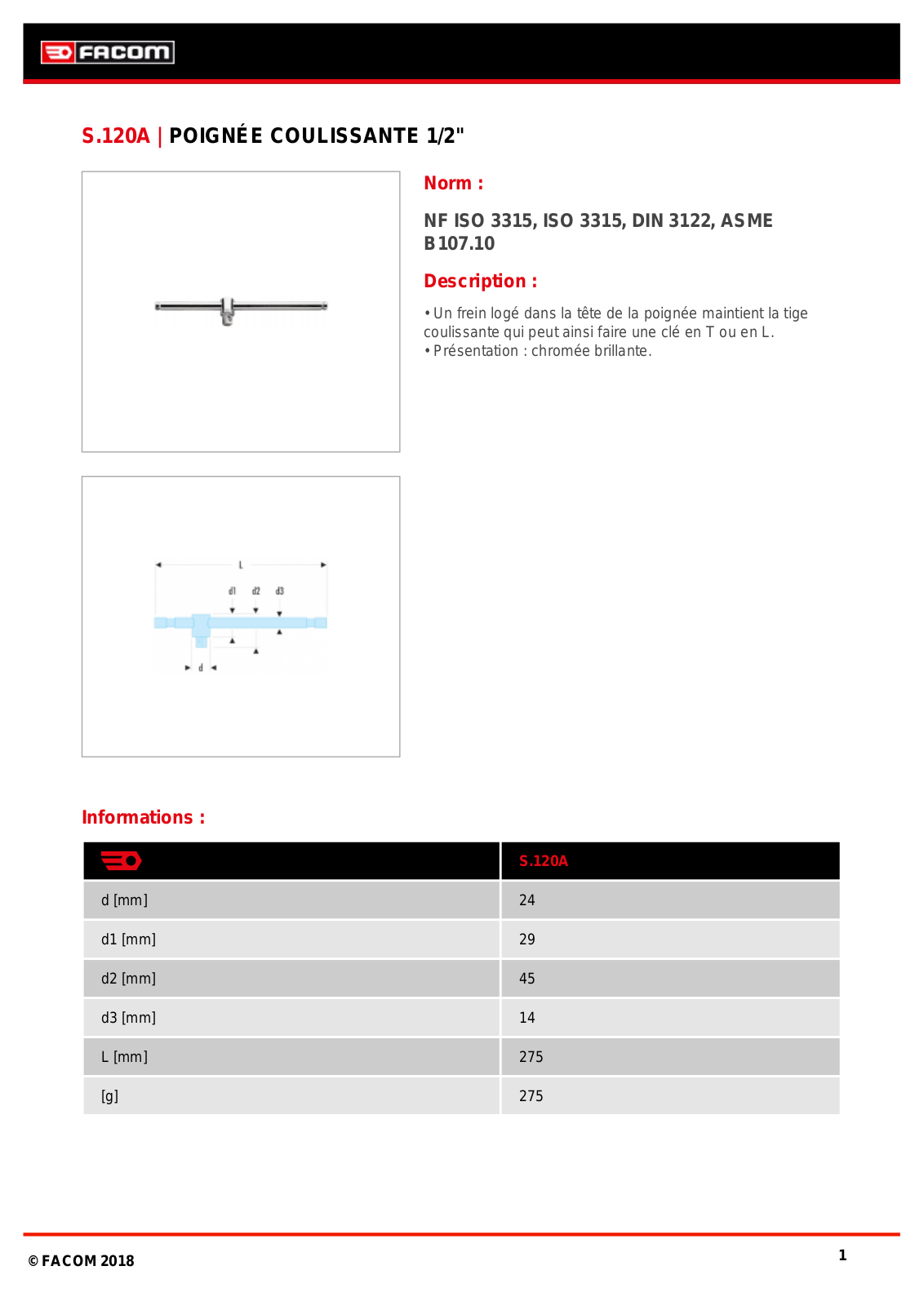 Facom S.120A Specification - ManualMachine.com