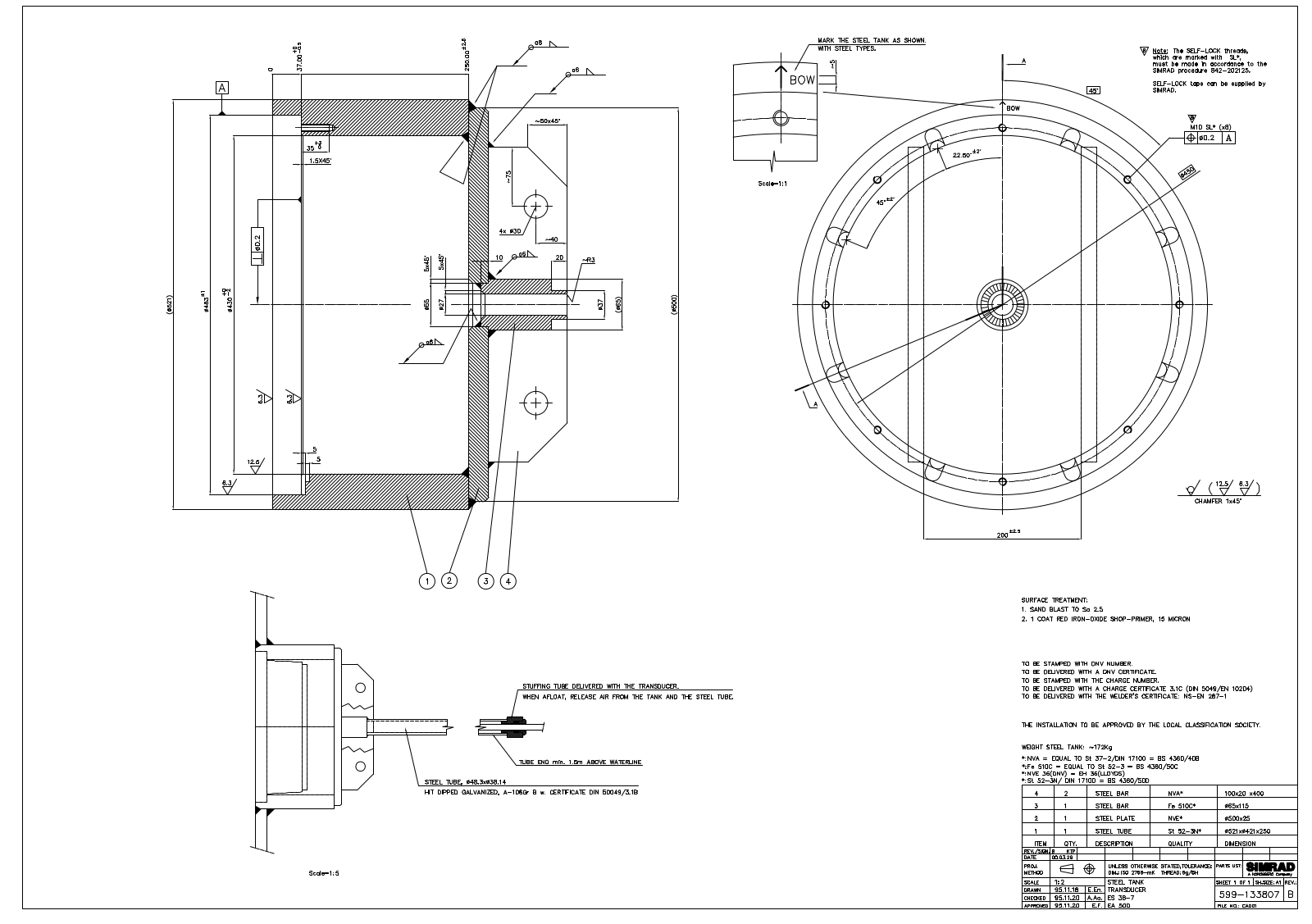 Simrad STEEL TANK Schematics