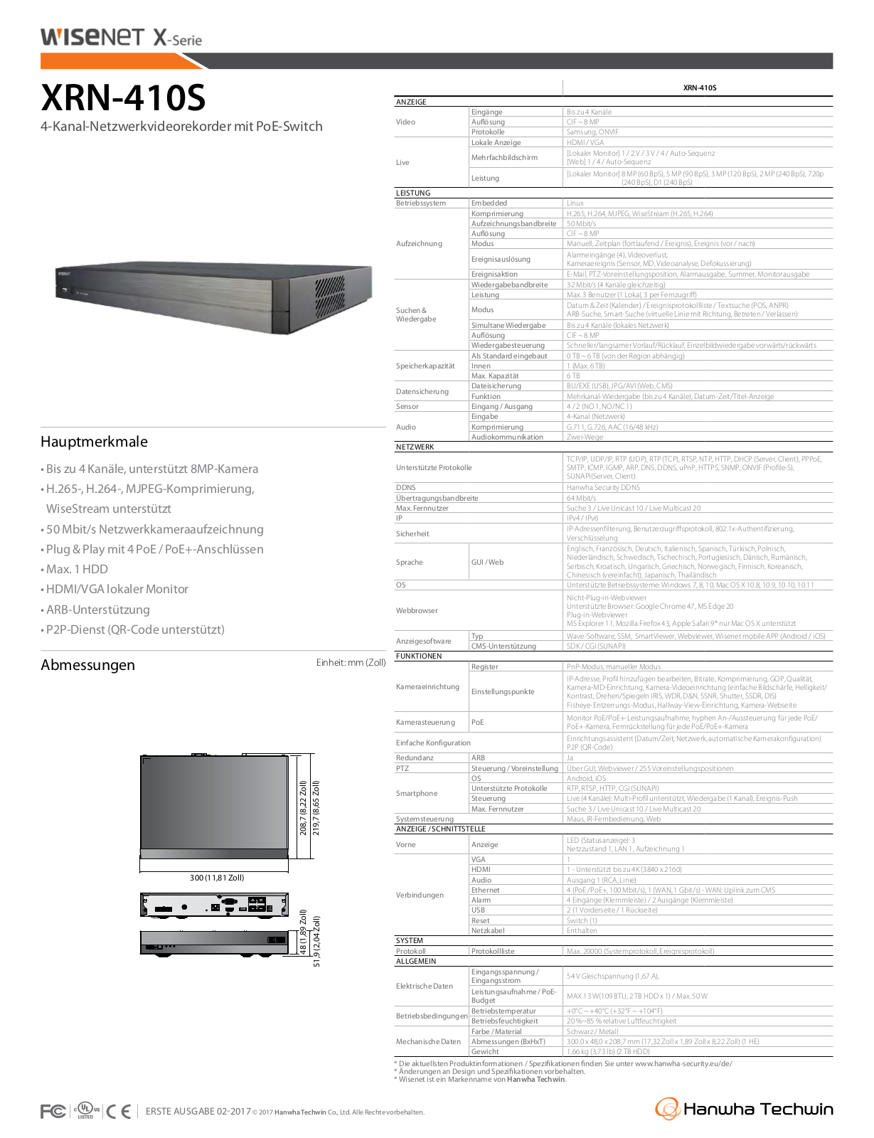 Hanwha Techwin XRN-410S User Manual