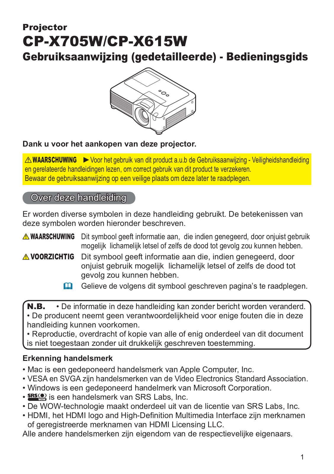 Hitachi CP-X615W User Manual