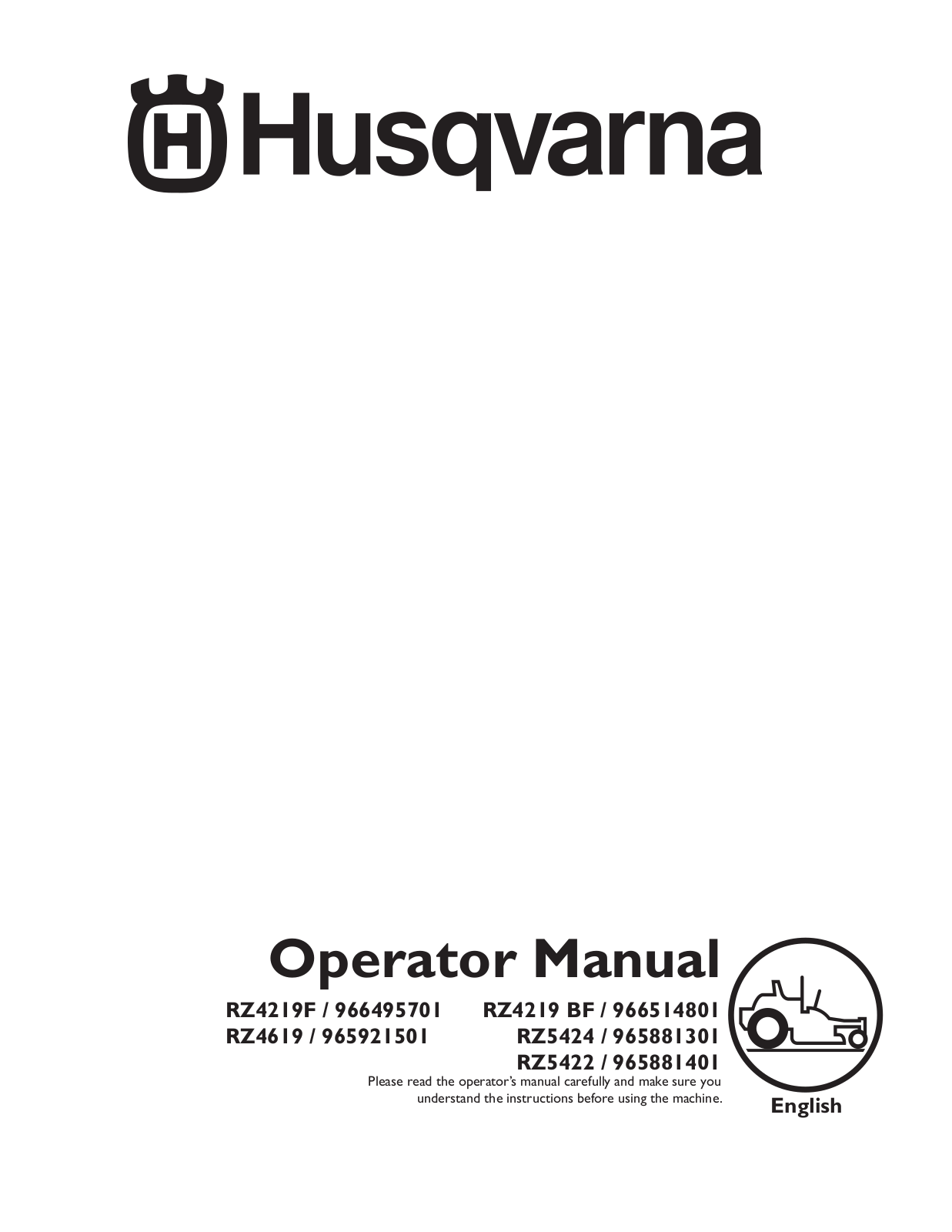 Husqvarna 350927R1, 966514801, 96521501, 966495701 User Manual