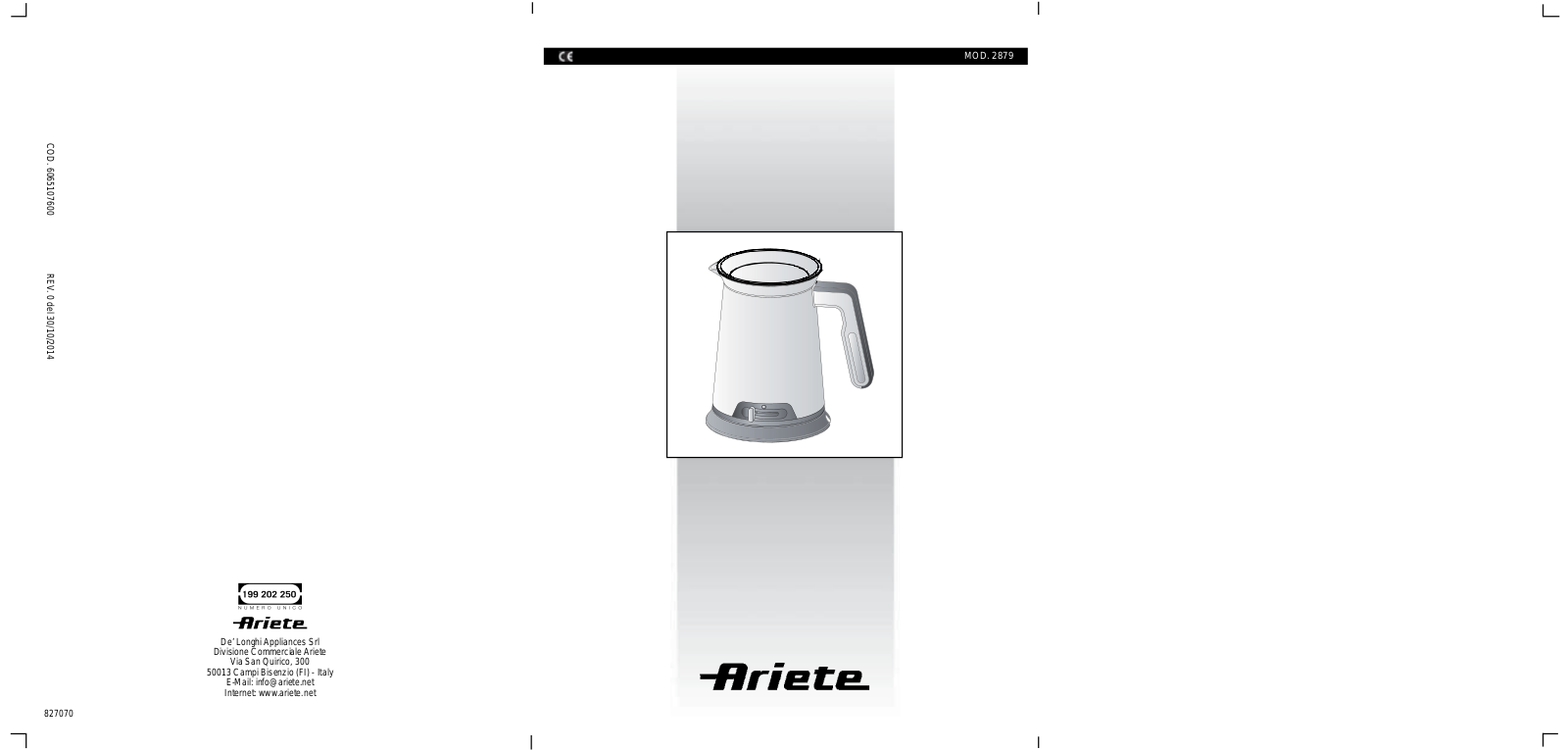 Ariete 2879 User manual