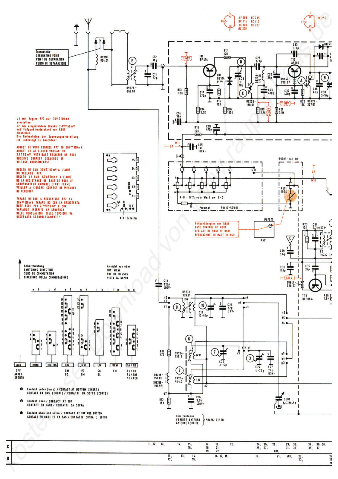 Grundig Studio 3010 Schematic