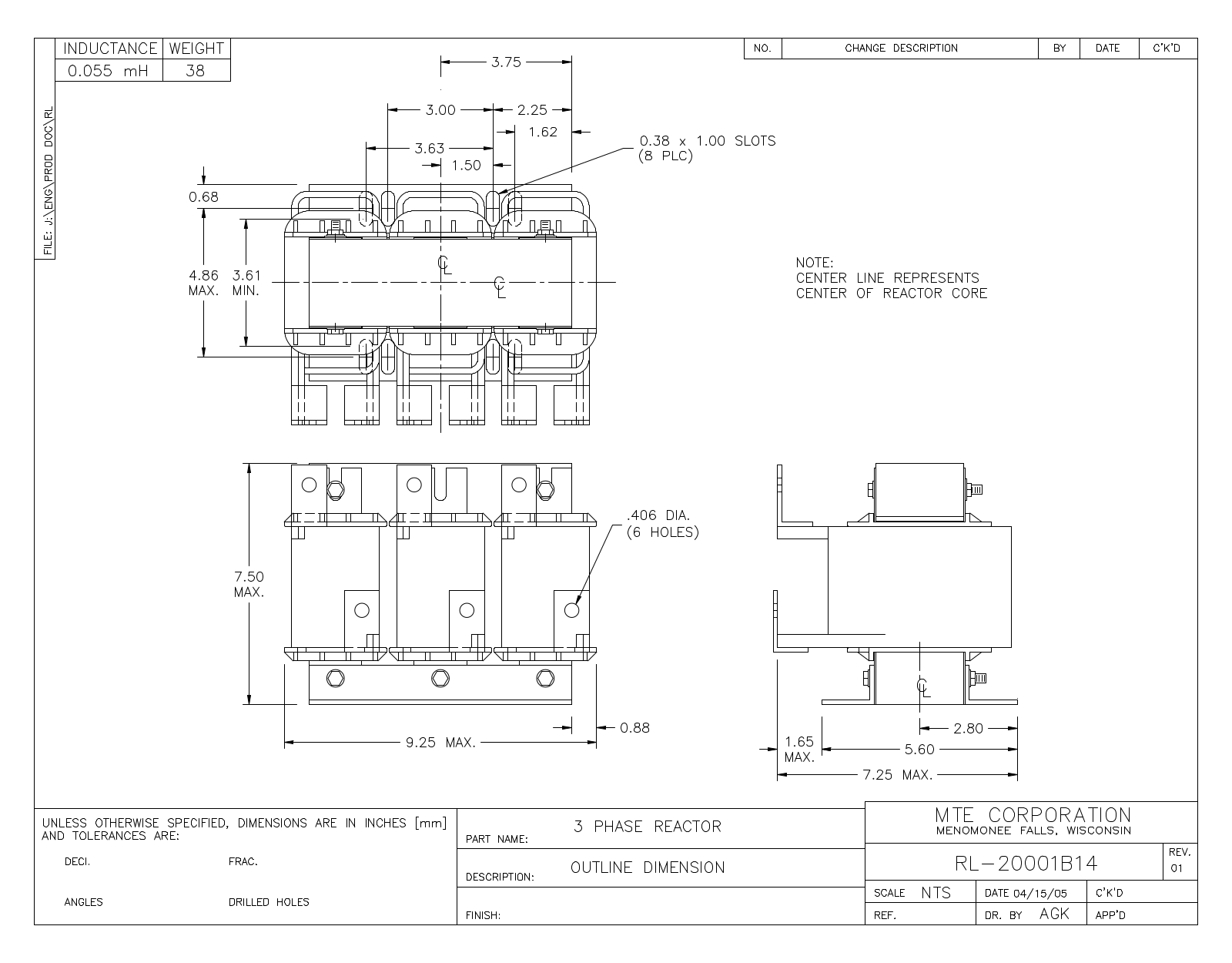 MTE RL-20001B14 CAD Drawings