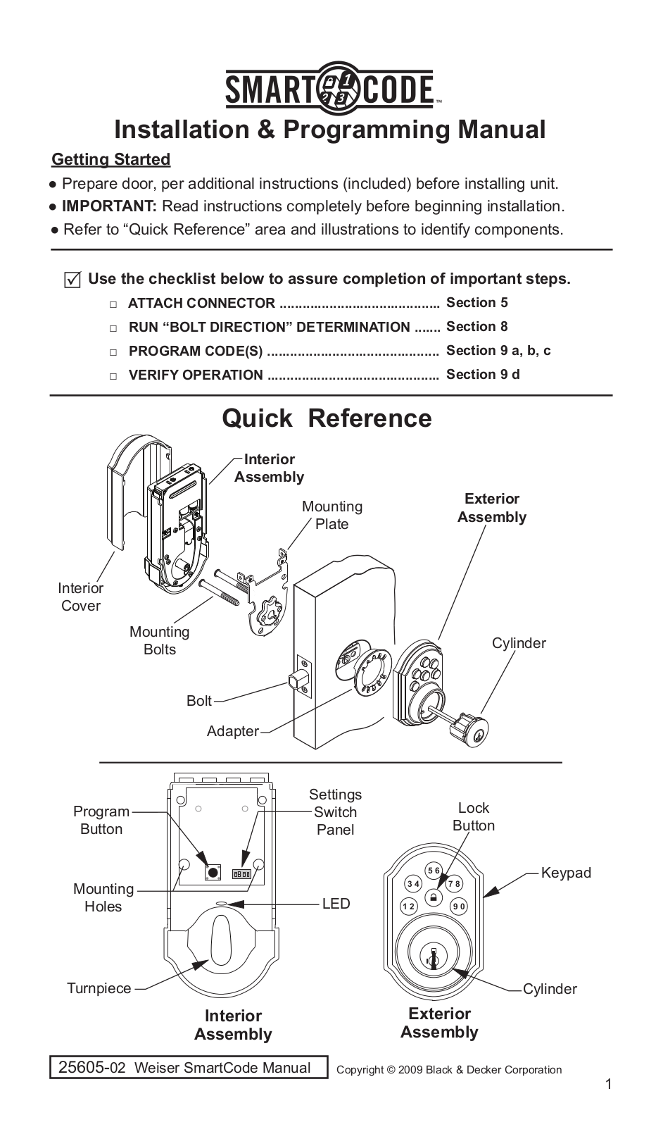 Weiser SmartCode5 User Manual