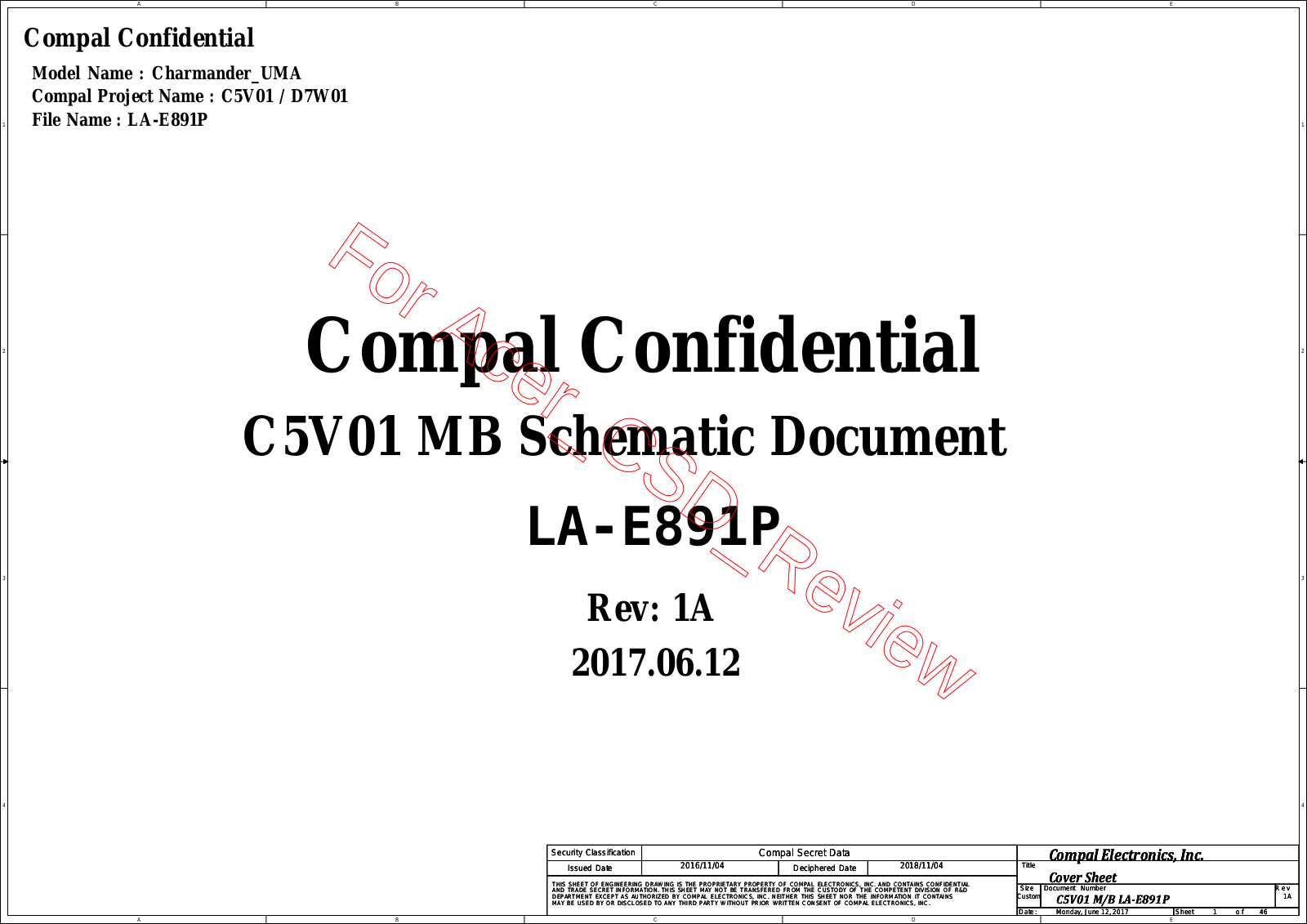 Compal LA-e891p Schematic