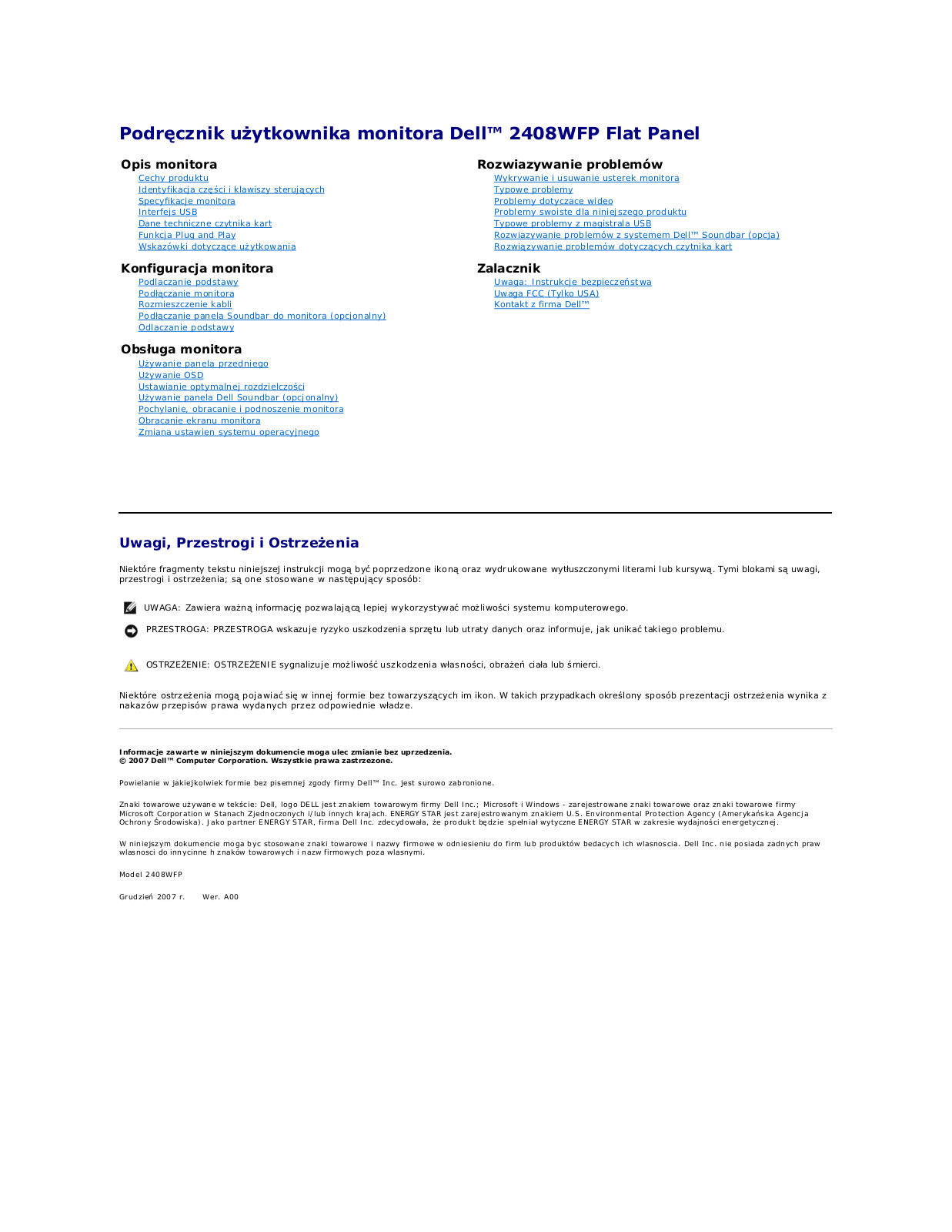 Dell 2408WFP User Manual