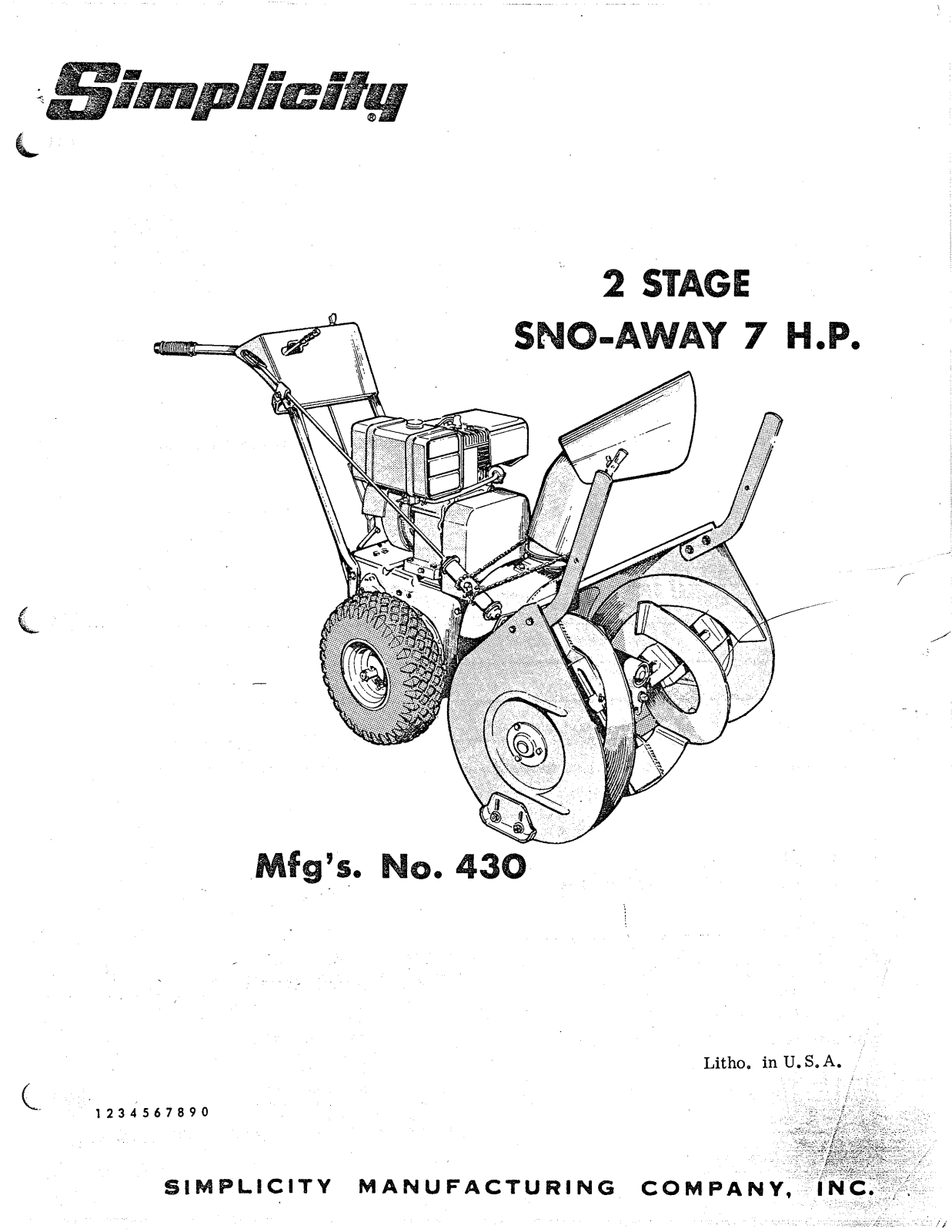 Simplicity 430 User Manual