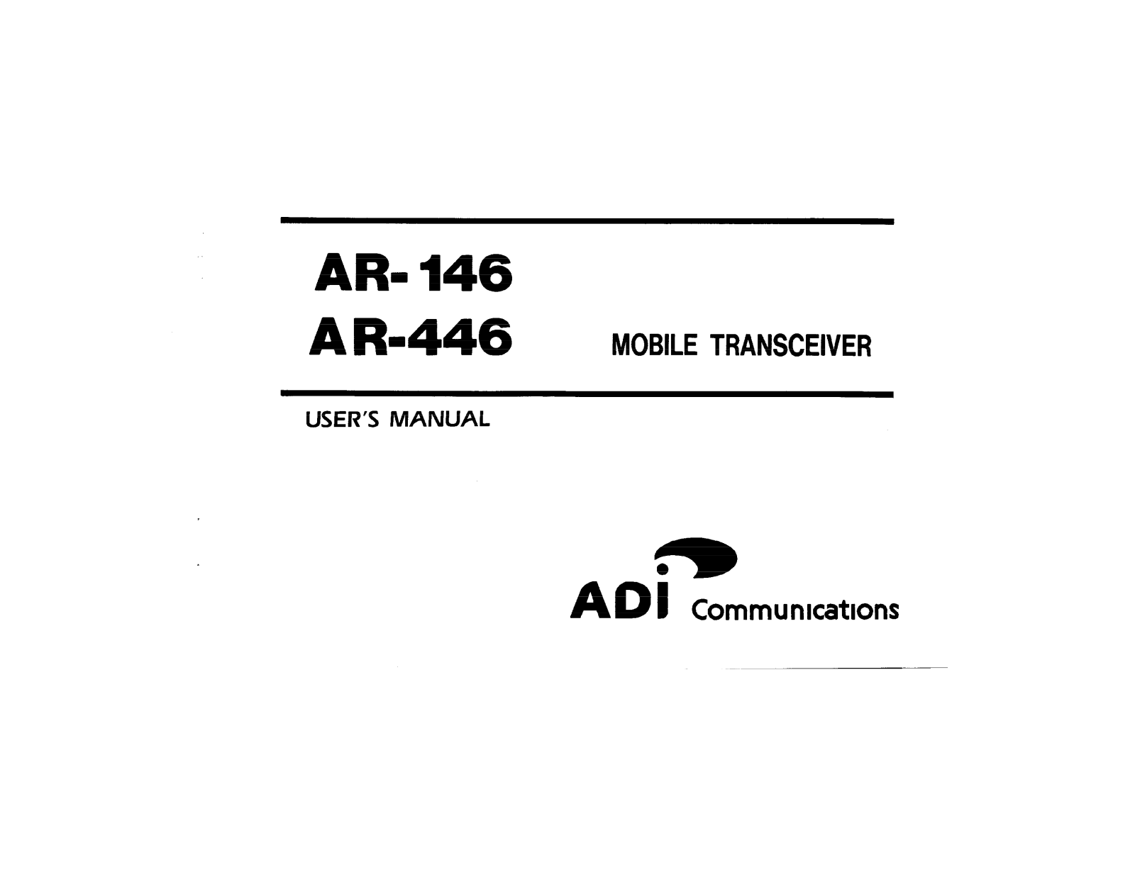 ADI AR146 User Guide