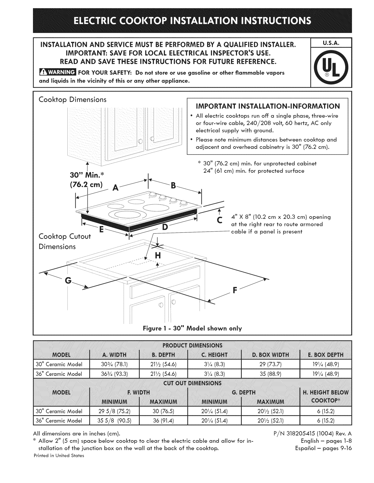 Kenmore Elite 79041289001, 79041283001, 79041289000, 79041283000, 79041279000 Installation Guide - ManualMachine.com