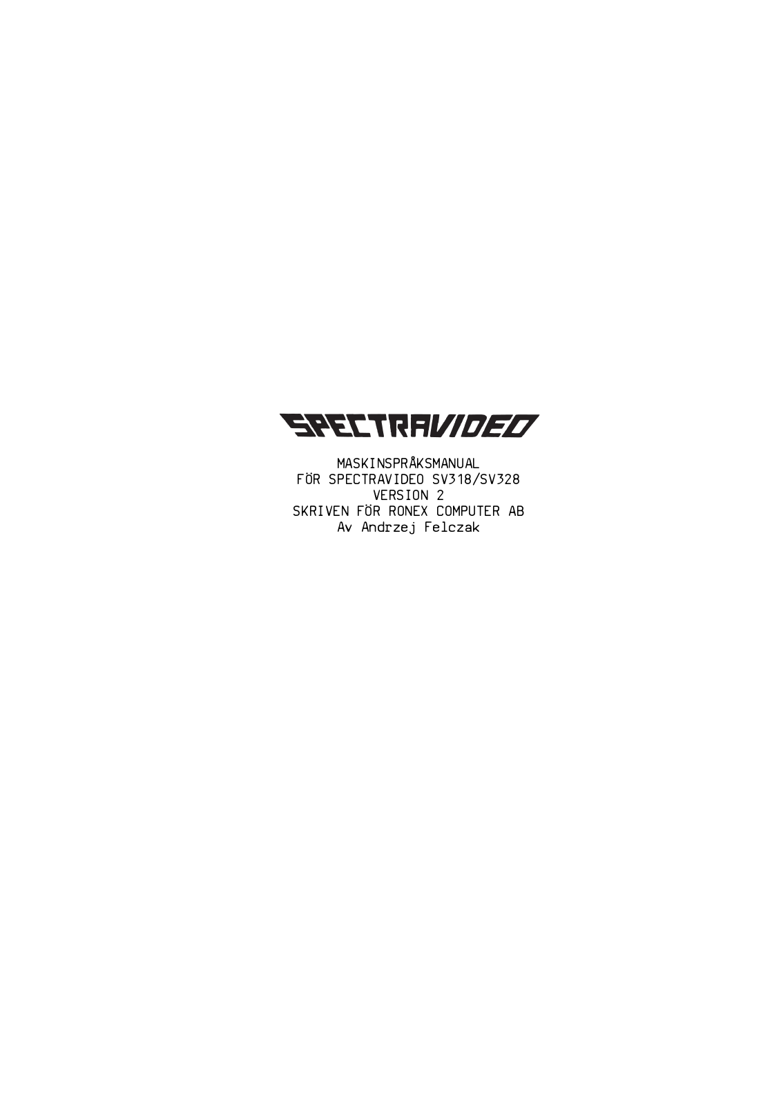 Spectravideo SV-328 Machine code manual - ManualMachine.com