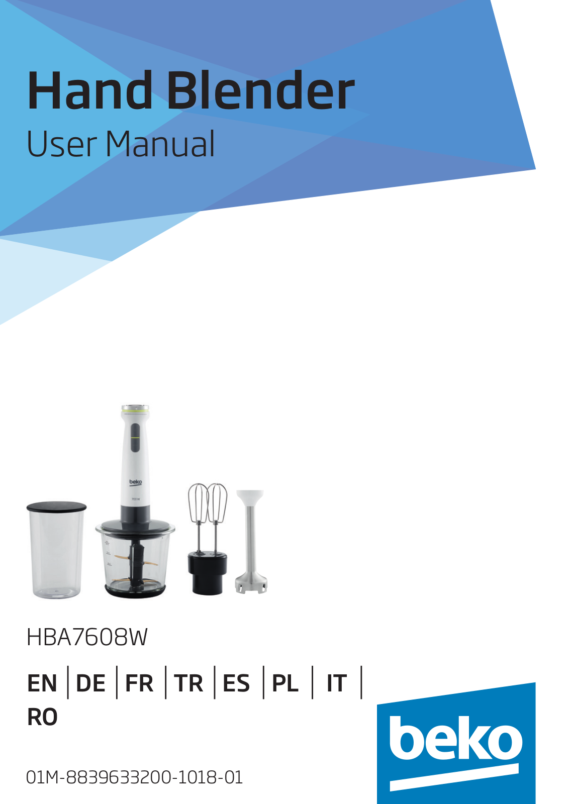 Beko HBA7608W User manual