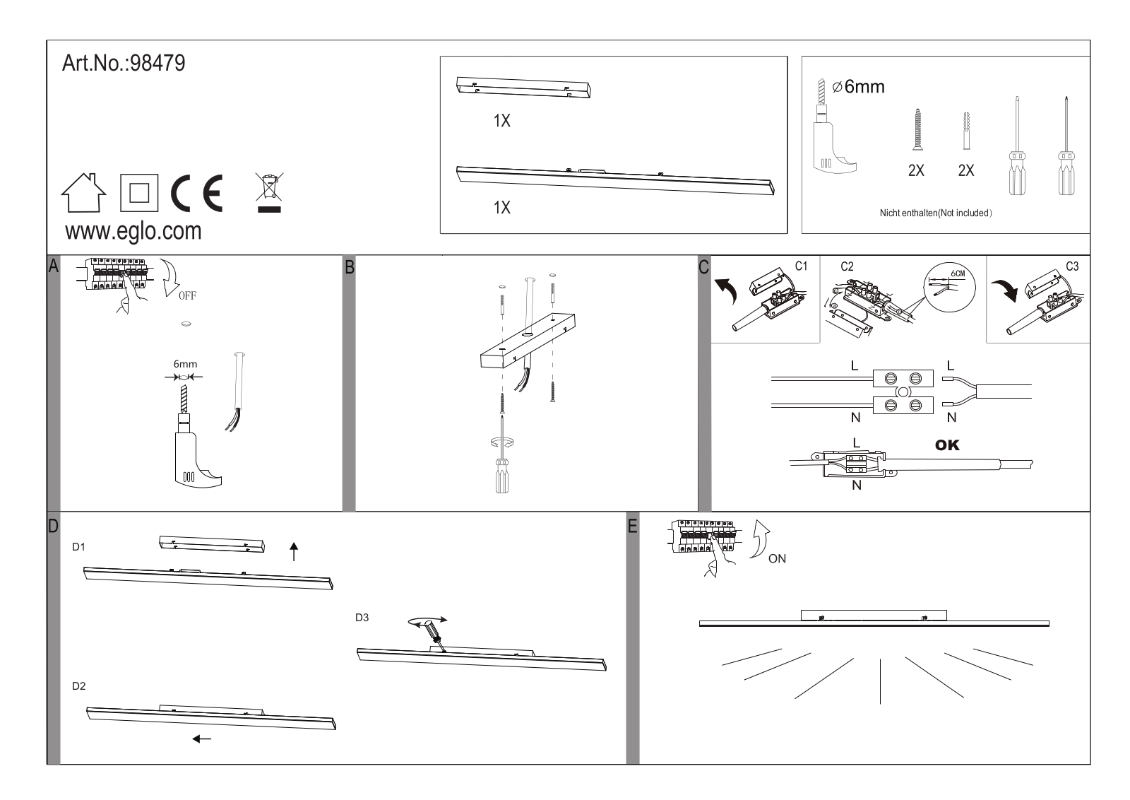 Eglo 98479 operation manual