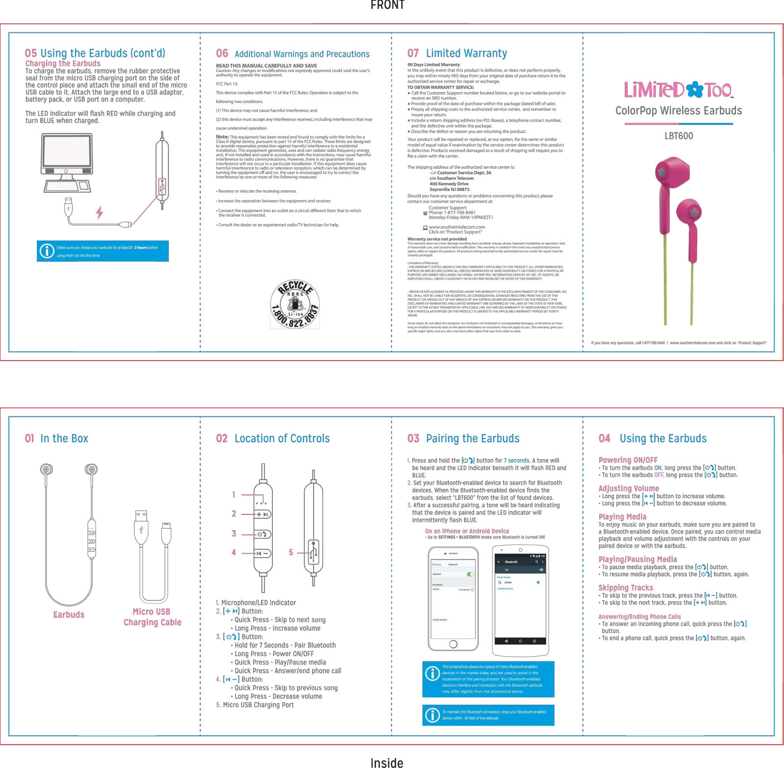 Limited TOO LBT600 User Manual