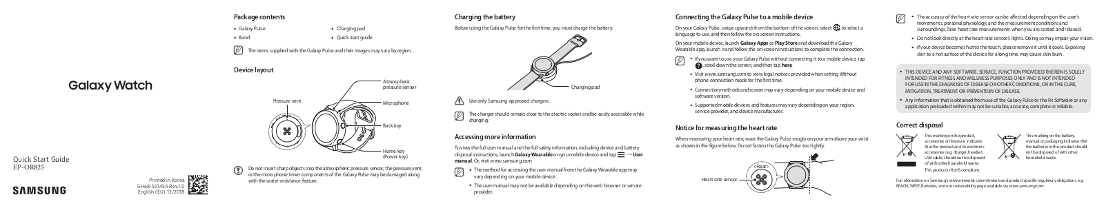 Samsung EPOR825 User Manual