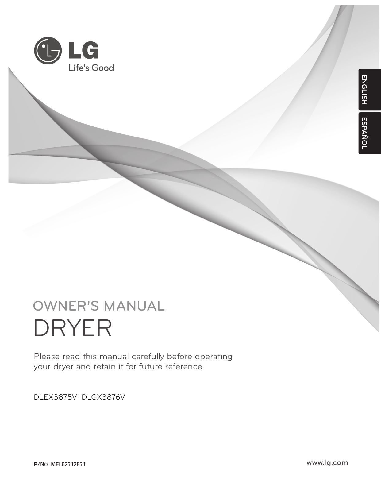 LG DLGX3876V Owner's Manual