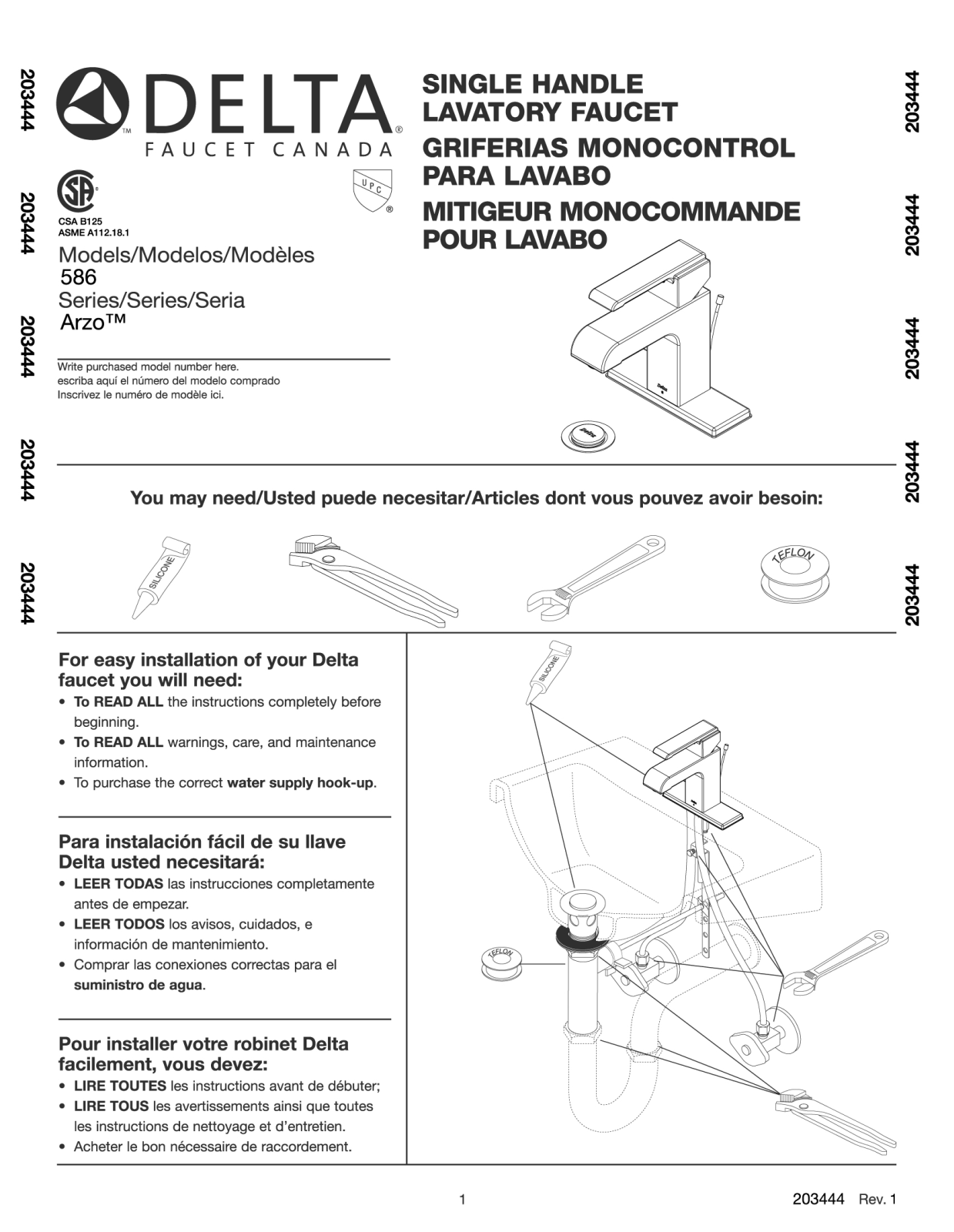 Delta 586 User Manual