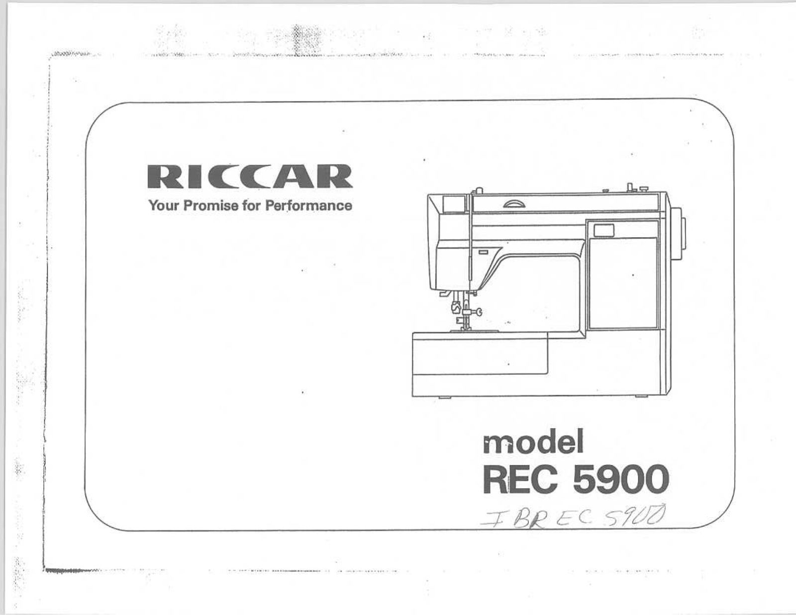 Riccar REC 5900 User Manual