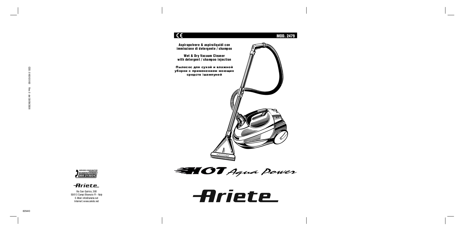 ARIETE Hot Aqua Power 2479 User Manual