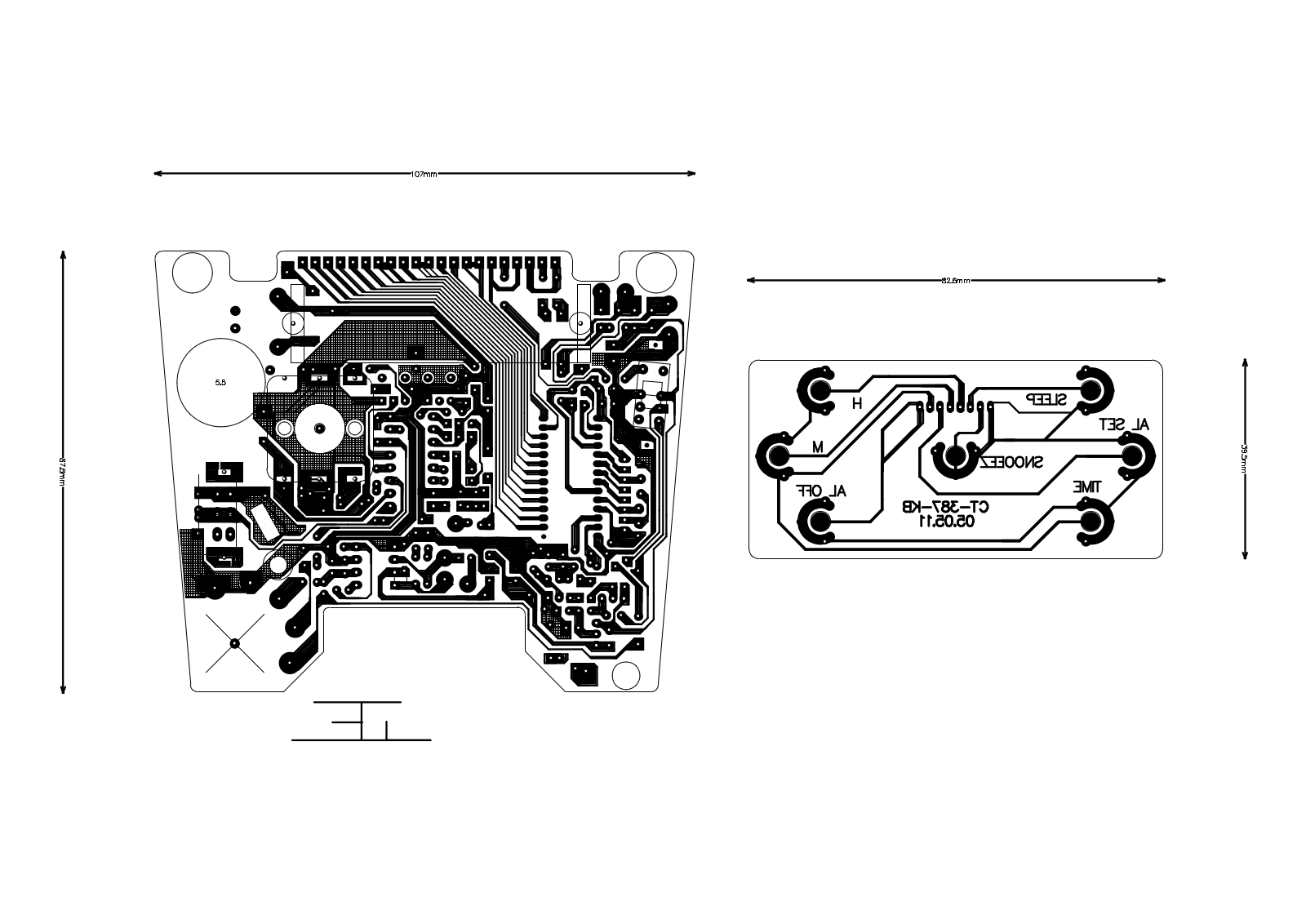 Vitek CT-387bq PCB LAYOUT DIAGRAM