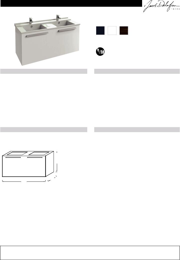 Jacob Delafon STRUKTURA EB1287 N14, STRUKTURA EB1287 N18, STRUKTURA EB1287 E16 Datasheet