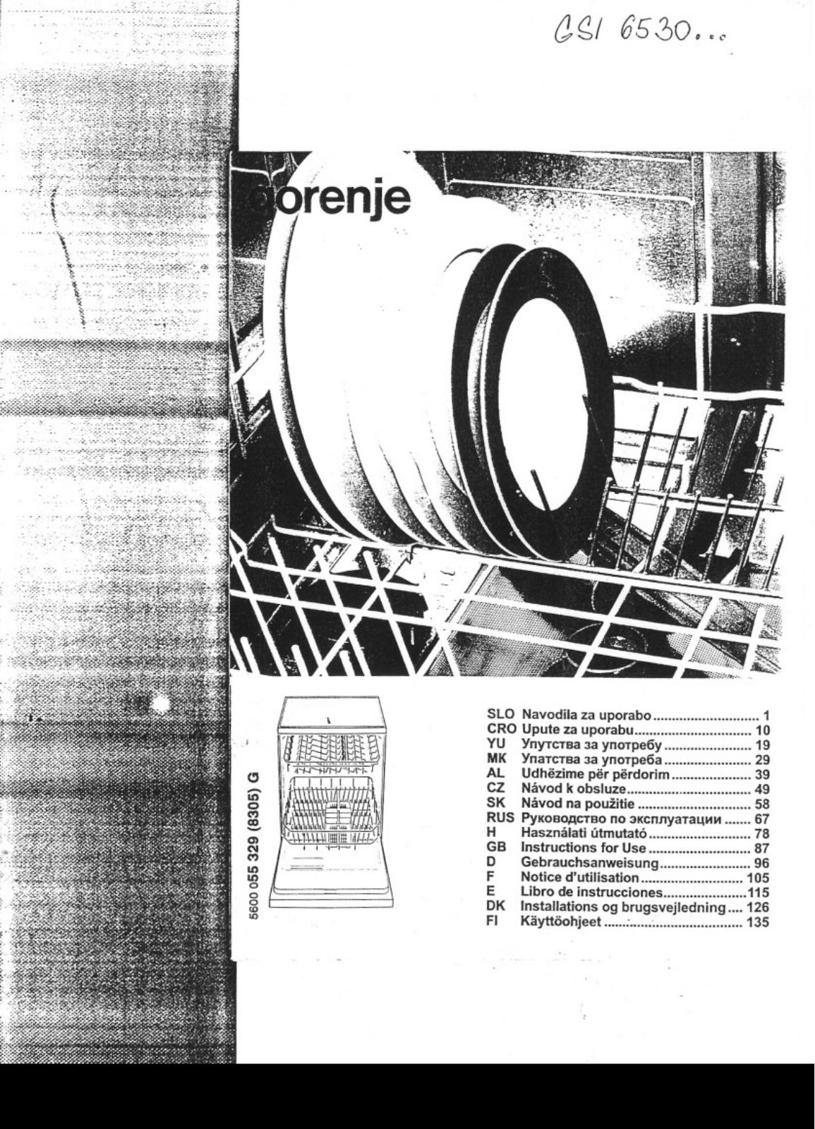 Gorenje GSI 6530 AL, GSI 6530 W, GSI 6530 E User Manual