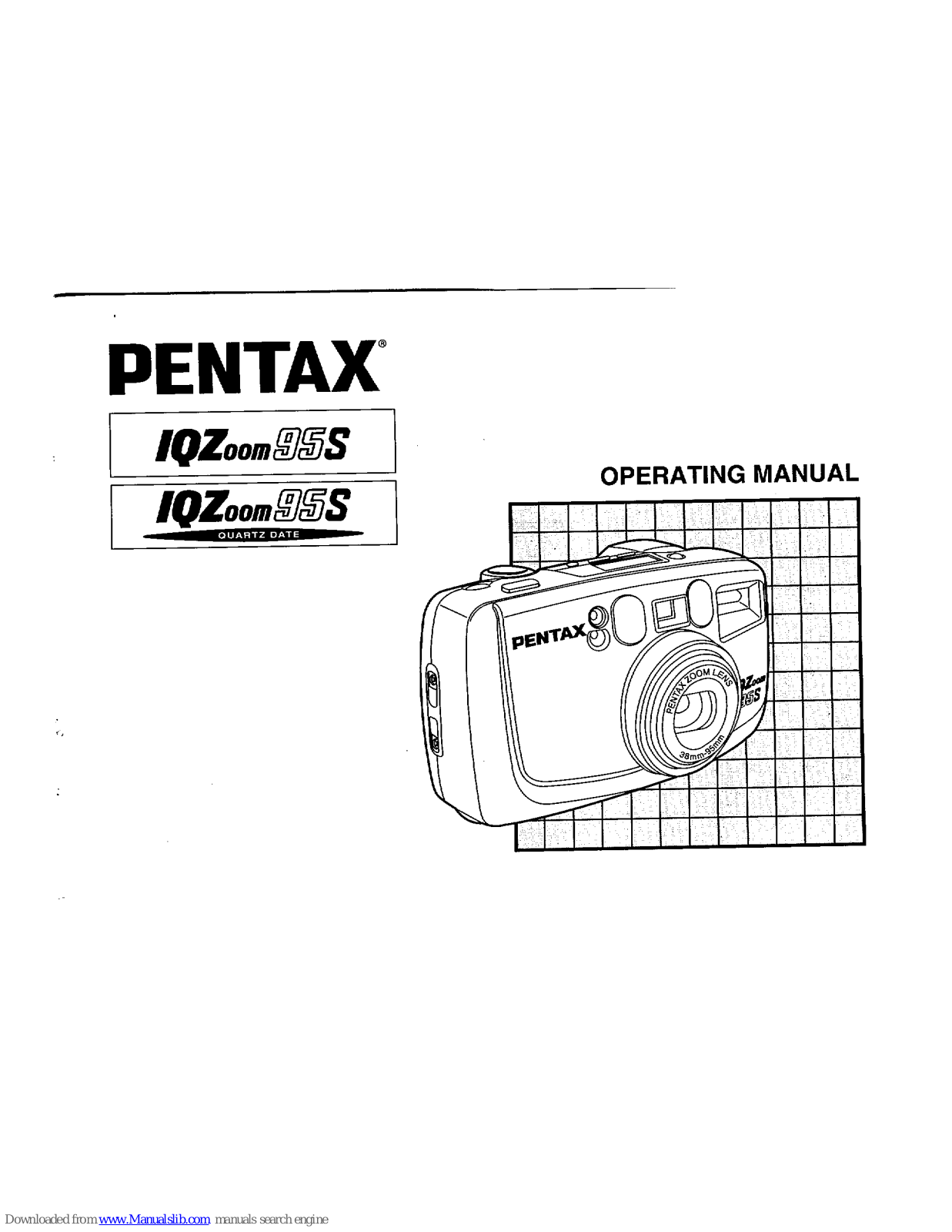 Pentax IQZoom 95S, IQZoom 95S Quartz Date Operating Manual