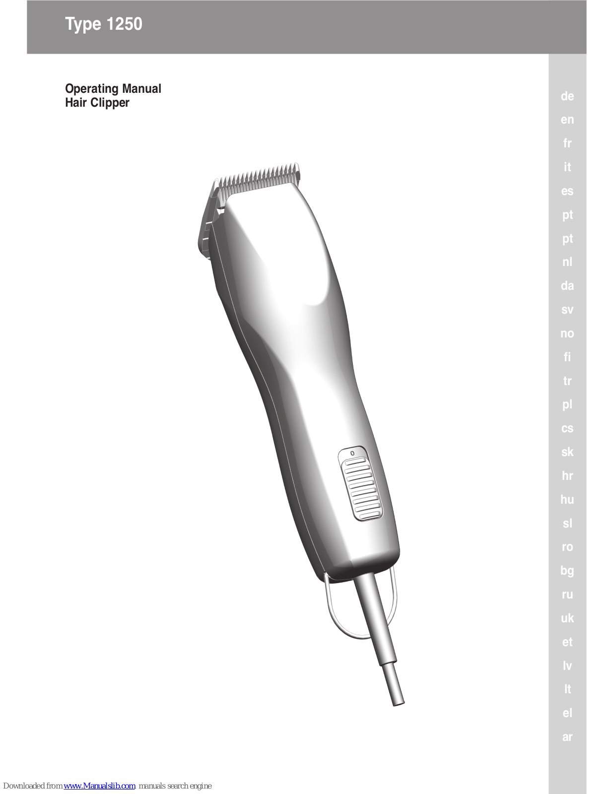 Moser 1250 Operating Manual