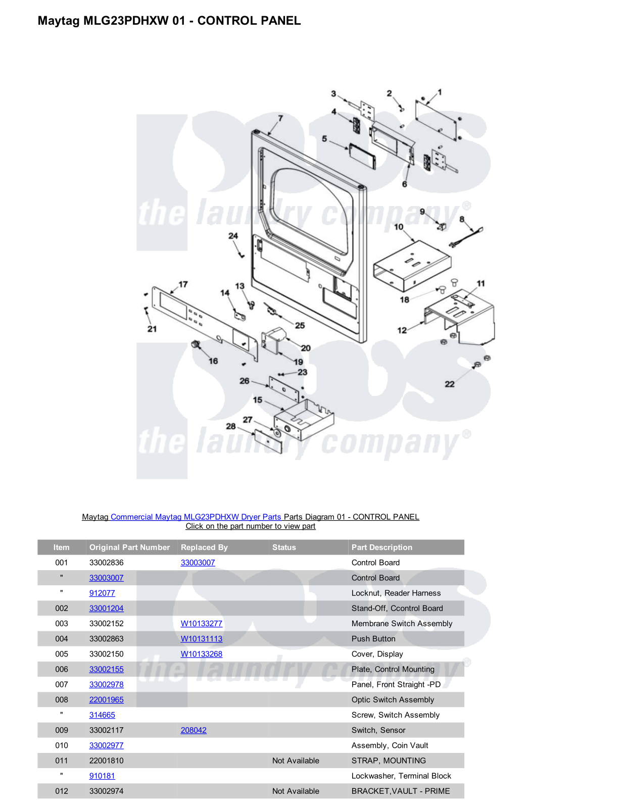 Maytag MLG23PDHXW Parts Diagram