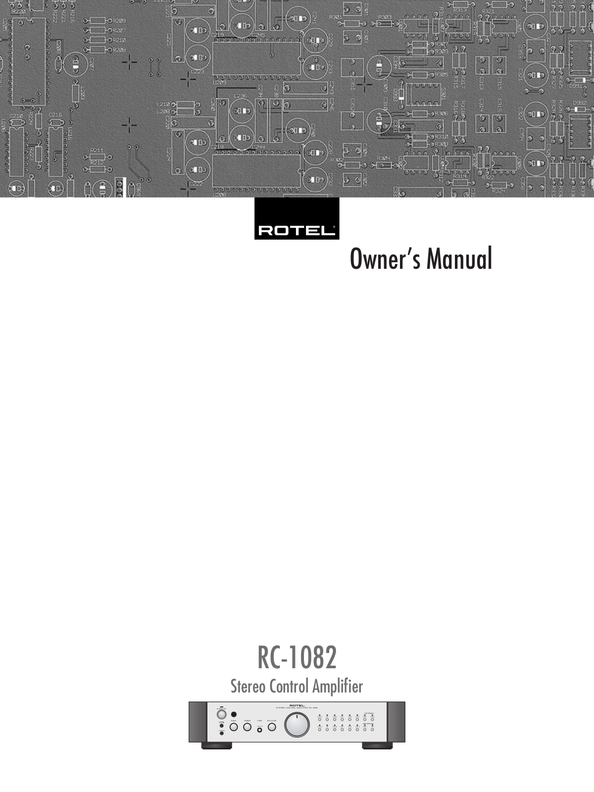 Rotel RC-1082 User Manual