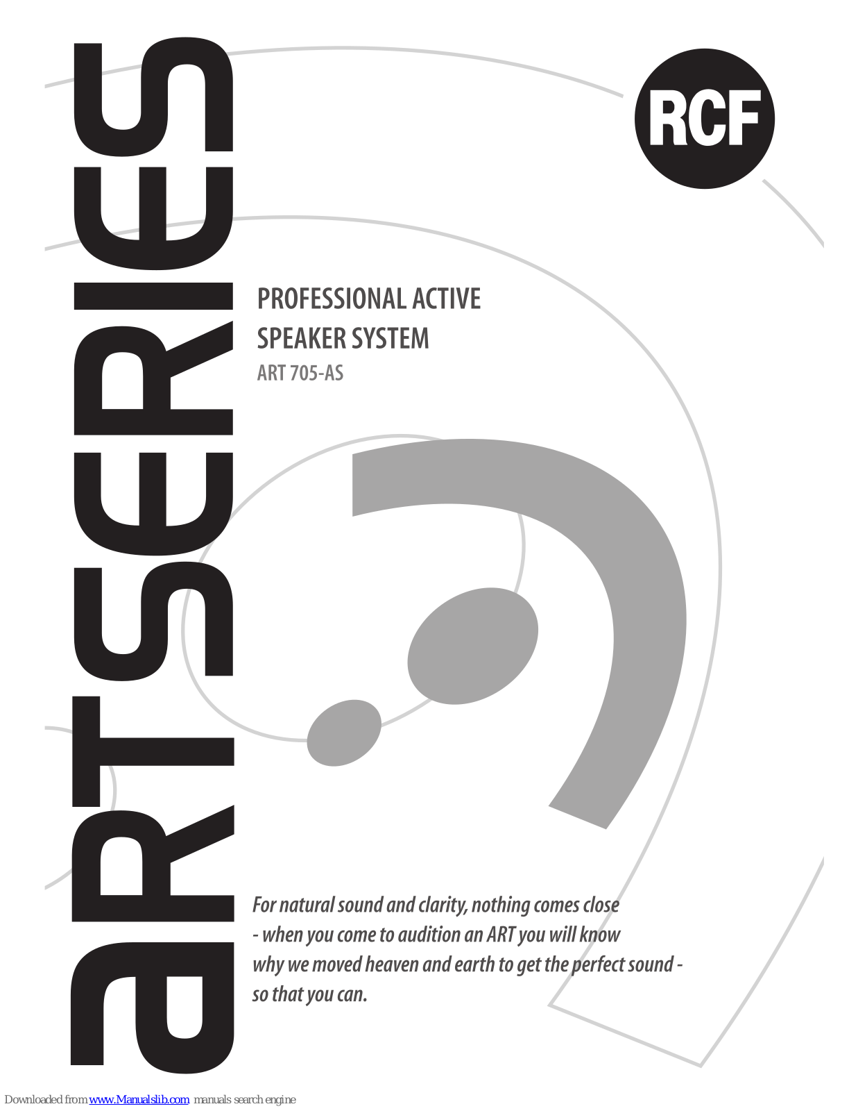 RCF ART705-AS Art Series, ART 705-AS User Manual