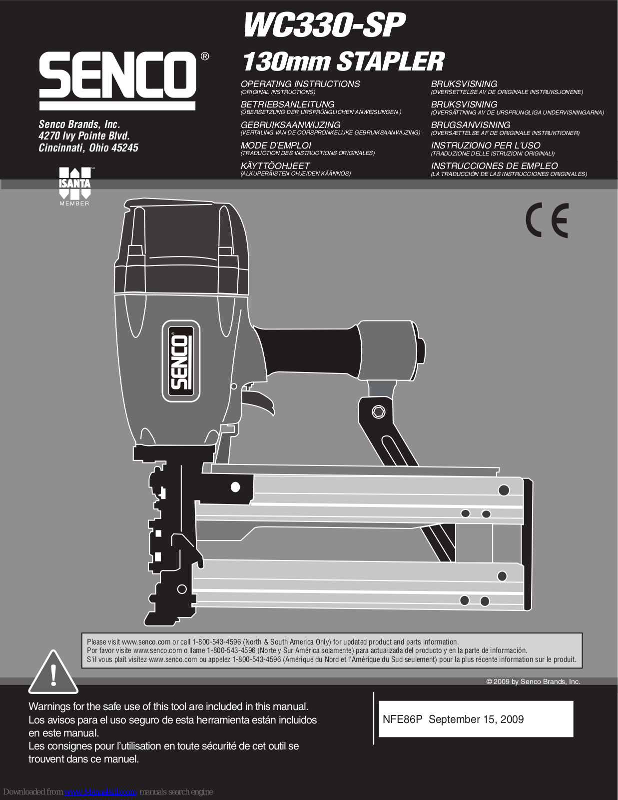 Senco WC330-SP,WC360-SP Operating Instructions Manual