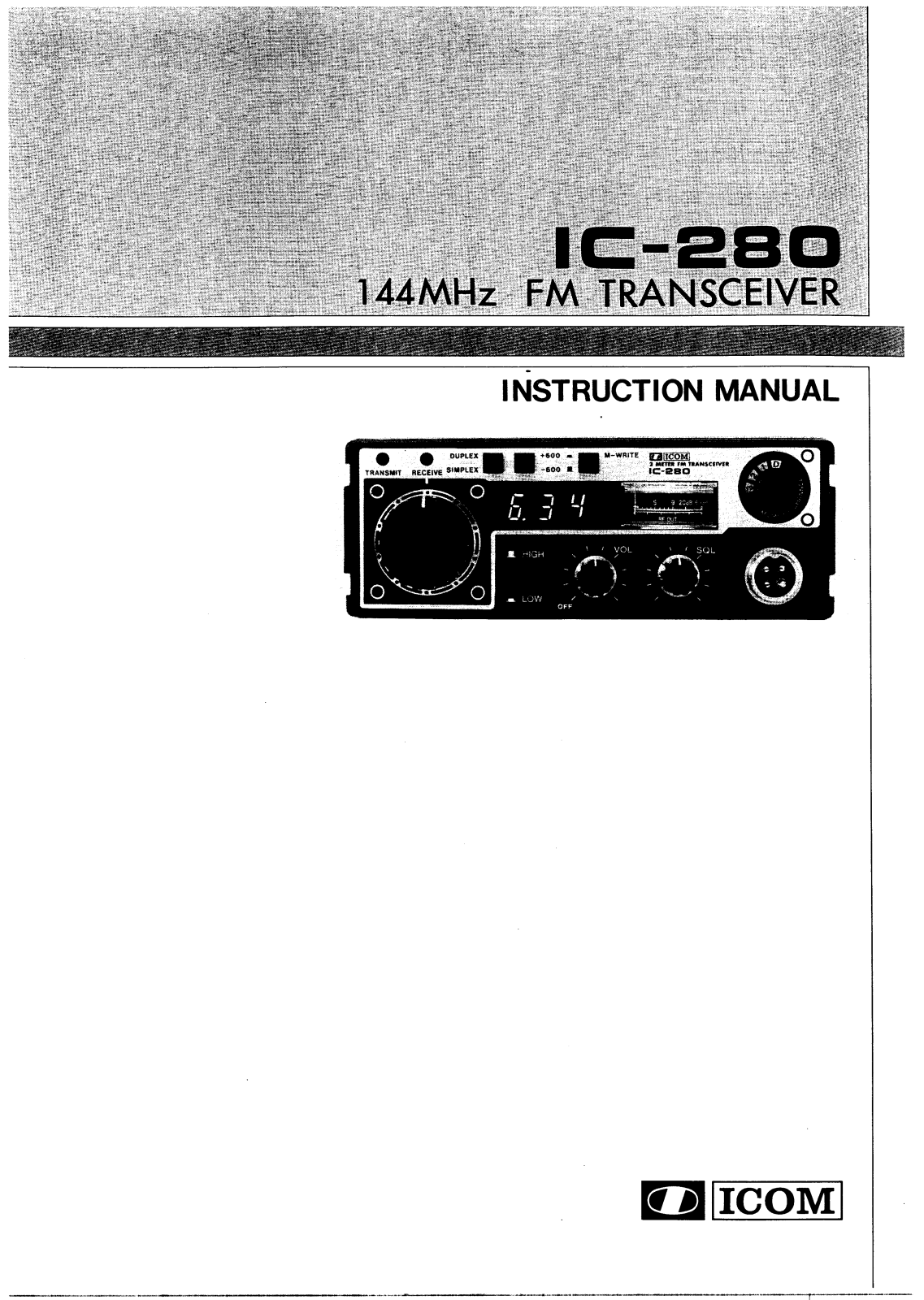 Icom IC-280 User Manual