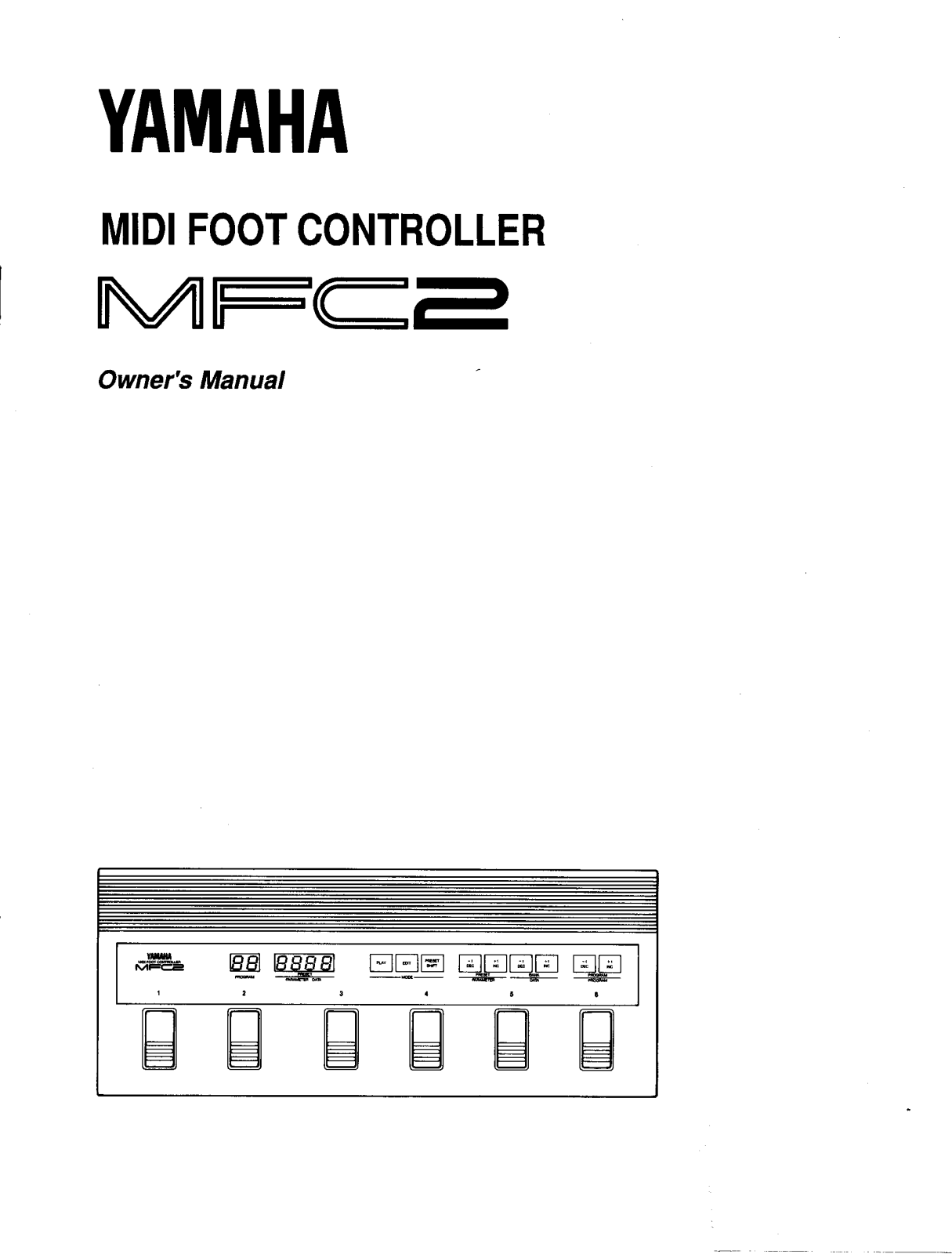 Yamaha MFC2 User Manual