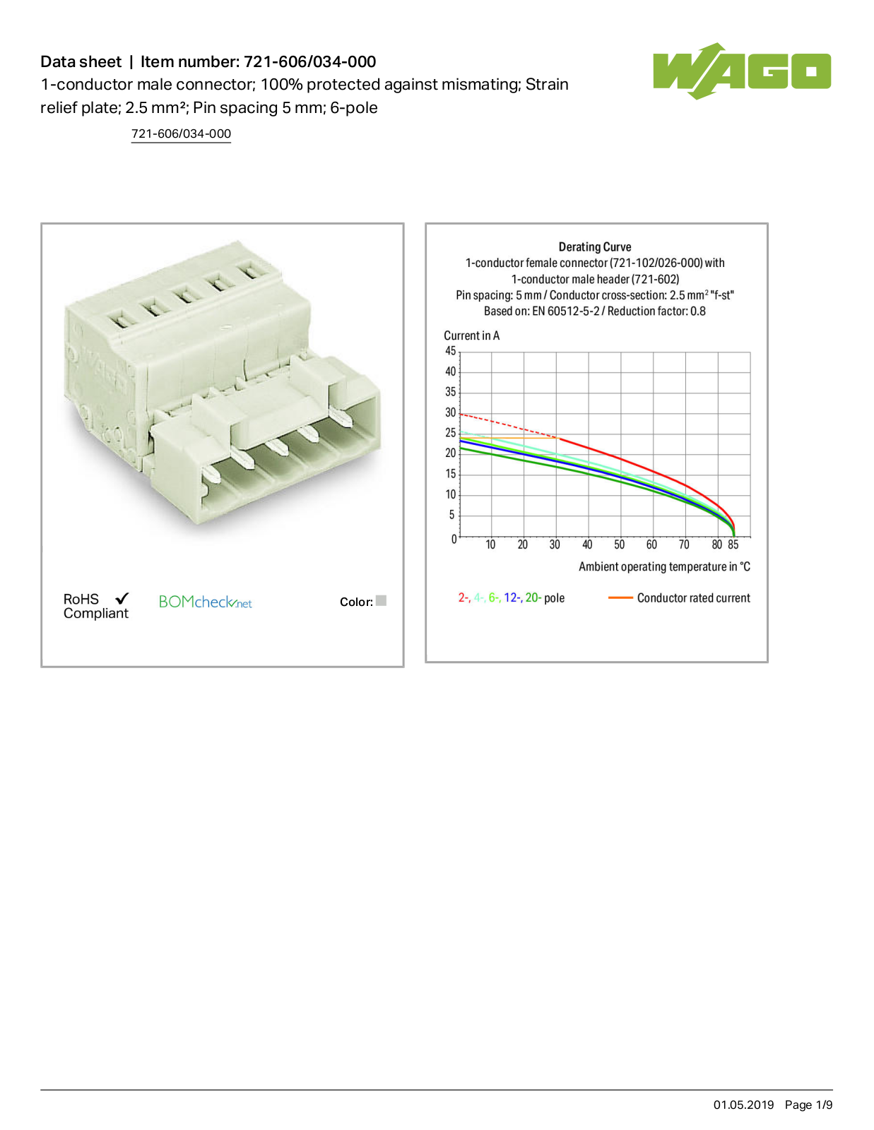 Wago 721-606/034-000 Data Sheet