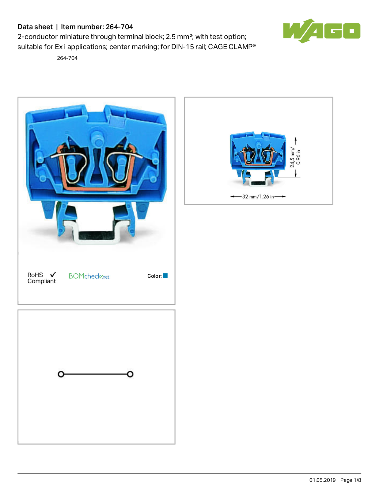 Wago 264-704 Data Sheet