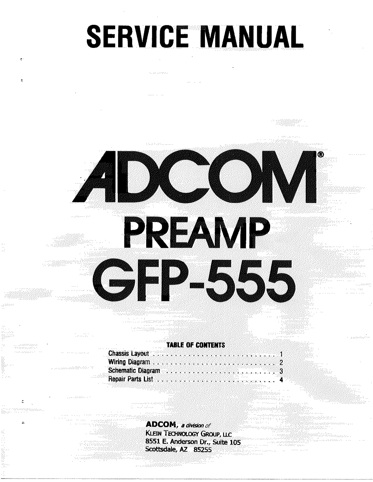 Adcom GFP555 Schematic