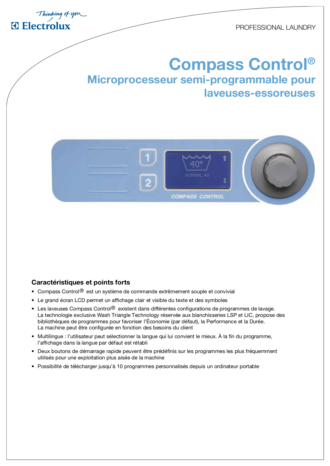 ELECTROLUX COMPASS CONTROL User Manual