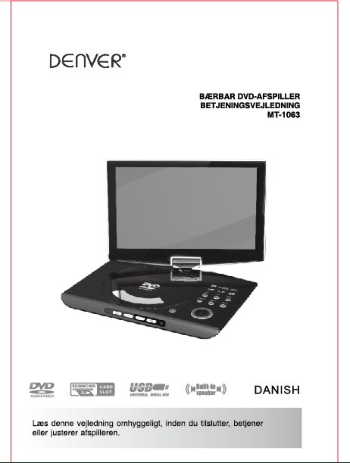 Denver MT-1063 User Manual