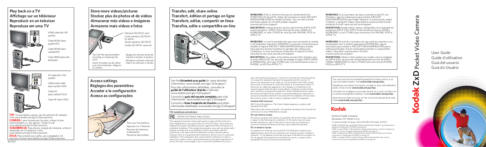 KODAK ZxD Instruction Manual