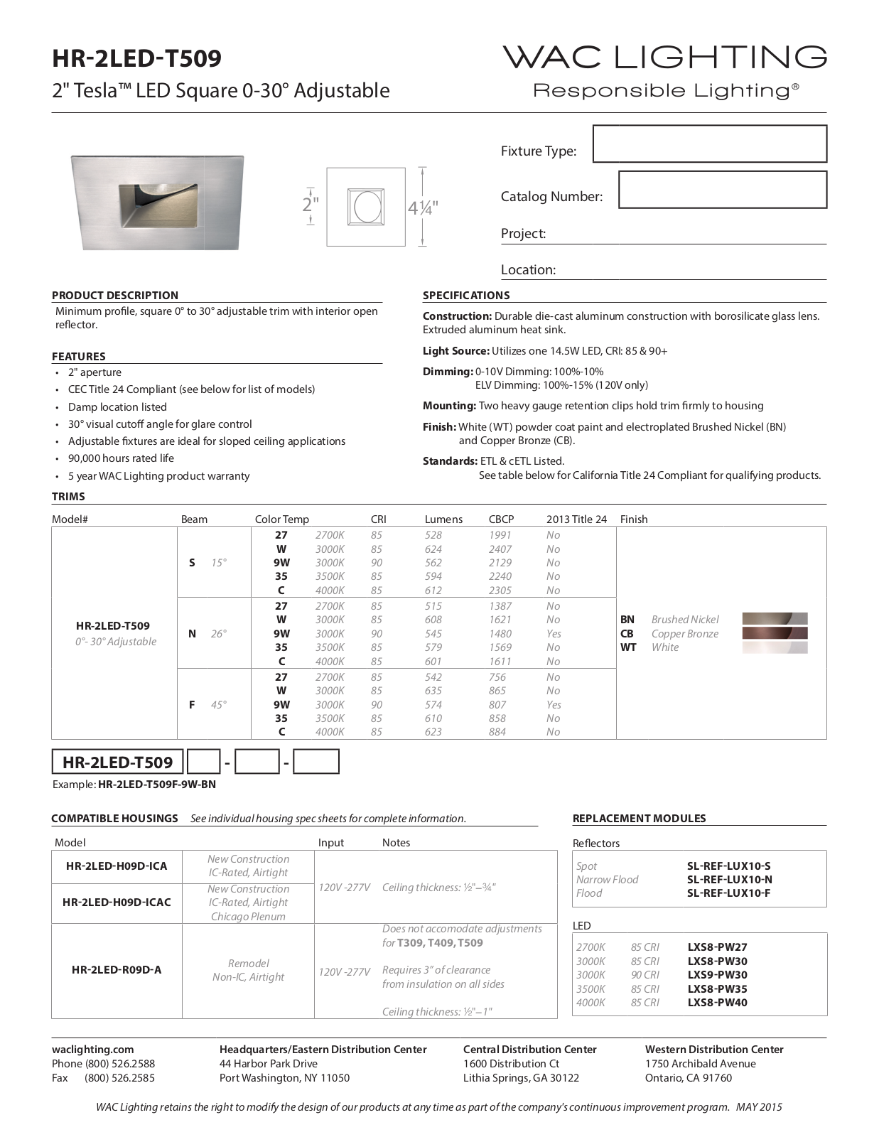 WAC Lighting WAC7819 Specifications - ManualMachine.com